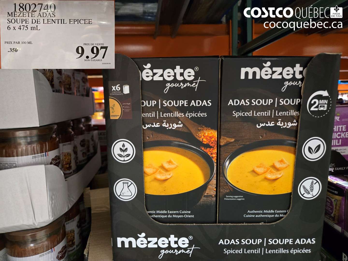 1802740 MEZETE ADAS SOUPE DE LENTIL EPICEE $9.97