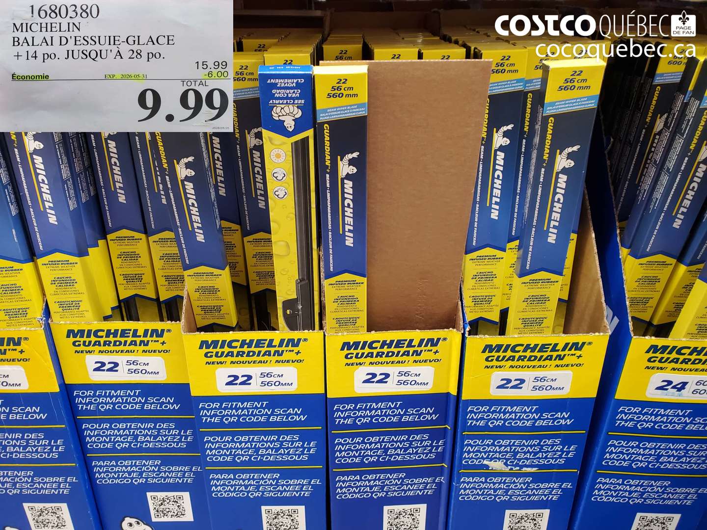 1680380 MICHELIN BALAI D'ESSUIE-GLACE + 14 PO. JUSQU'À 28 PO. ($6.00 INSTANT SAVINGS EXPIRES ON 2026-05-31) $9.99