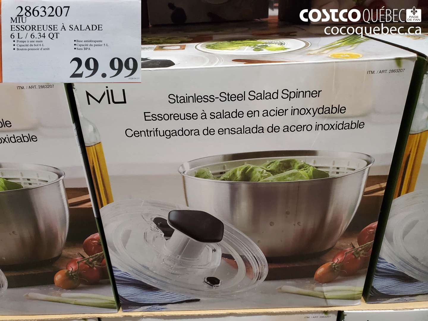 2863207 MIU ESSOREUSE À SALADE 6 L / 6.34 QT $29.99