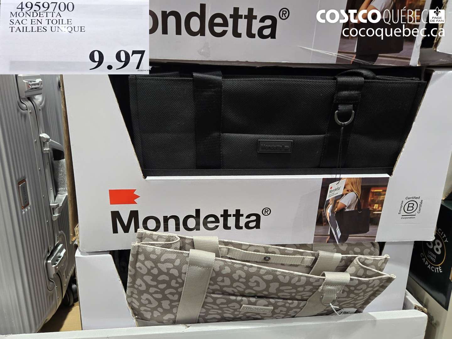 4959700 MONDETTA SAC EN TOILE TAILLES UNIQUE $9.97