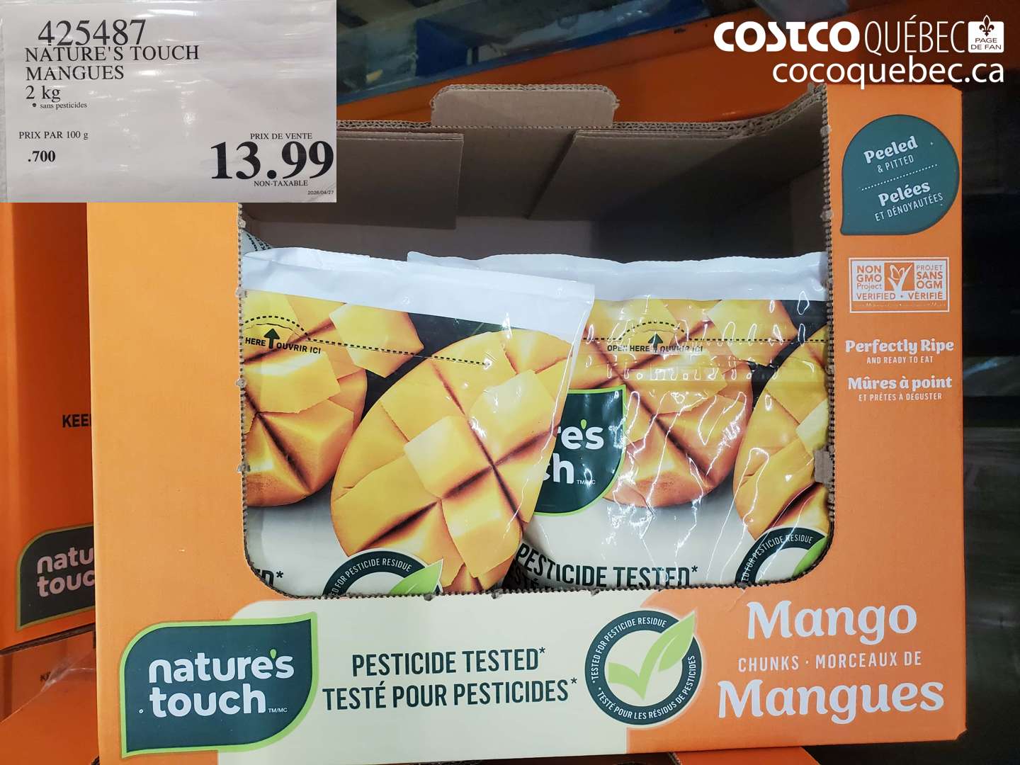 425487 NATURE'S TOUCH MANGUES 2 KG $13.99