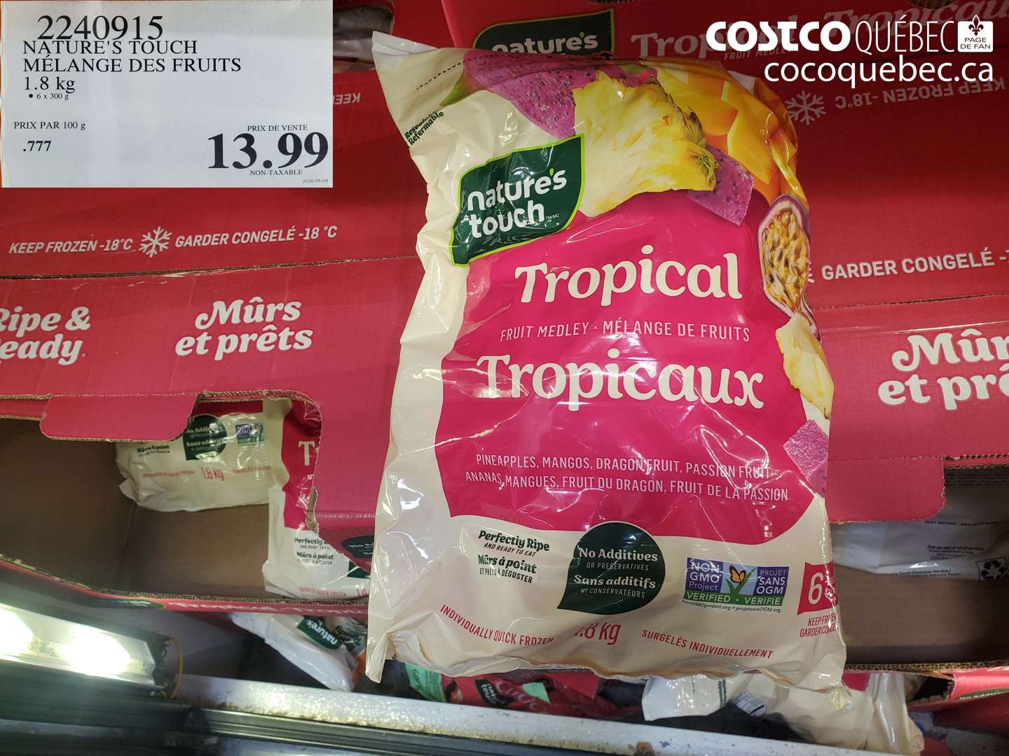 2240915 NATURE'S TOUCH MÉLANGE DES FRUITS 1.8 KG $13.99