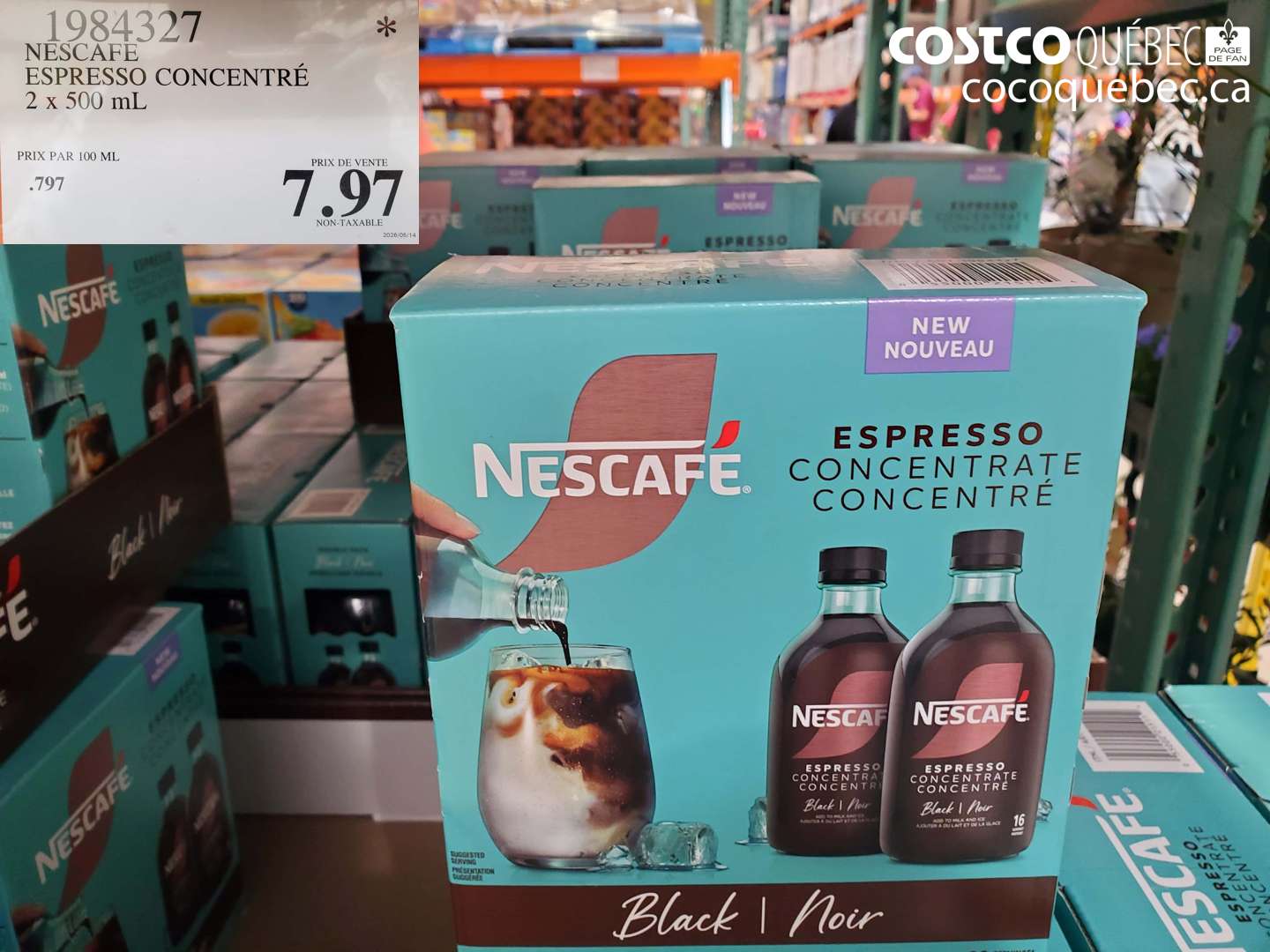 1984327 NESCAFE ESPRESSO CONCENTRÉ 2 X 500 ML $7.97