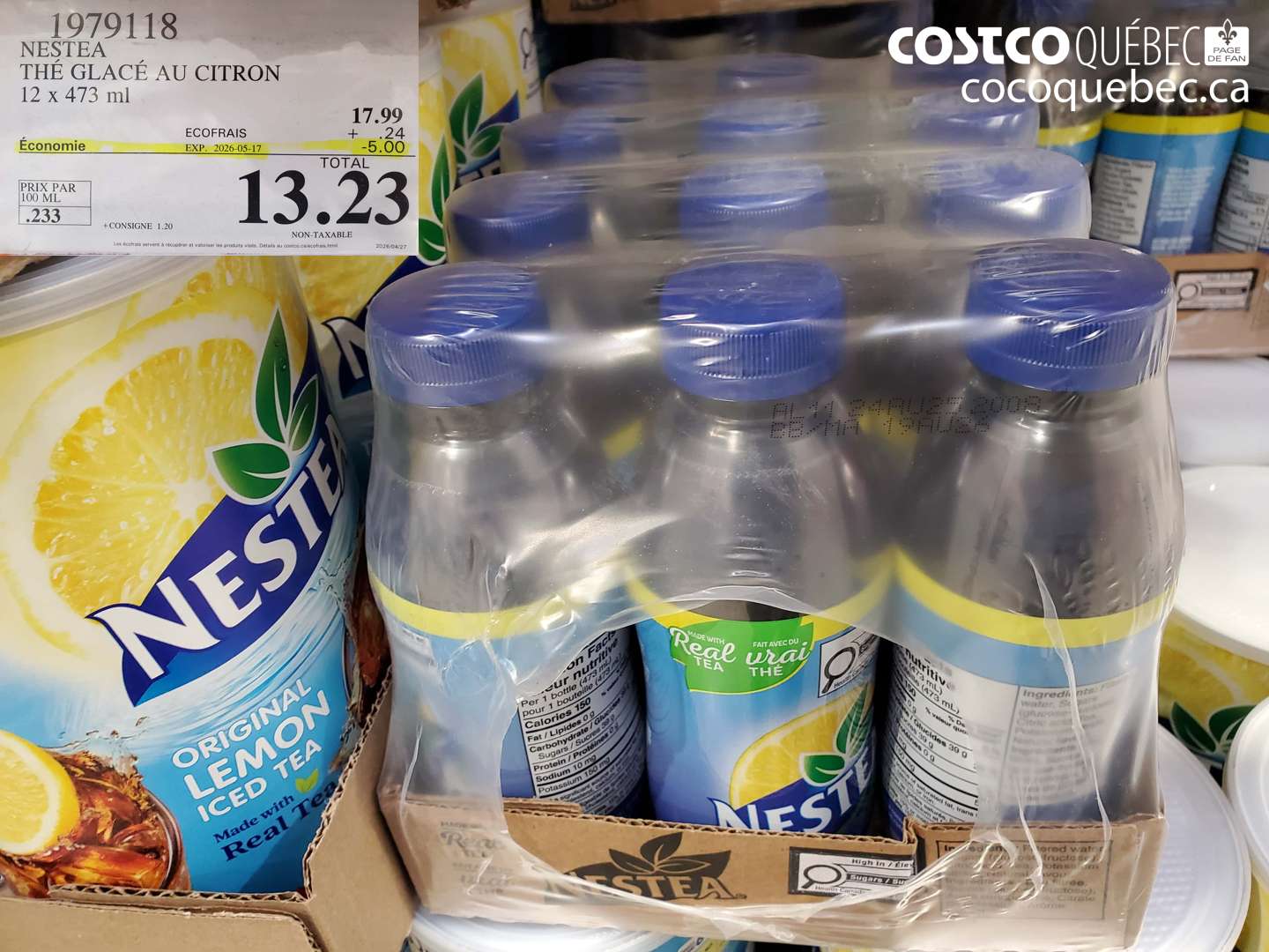 1979118 NESTEA THÉ GLACÉ AU CITRON ($5.00 INSTANT SAVINGS EXPIRES ON 2026-05-17) $13.23
