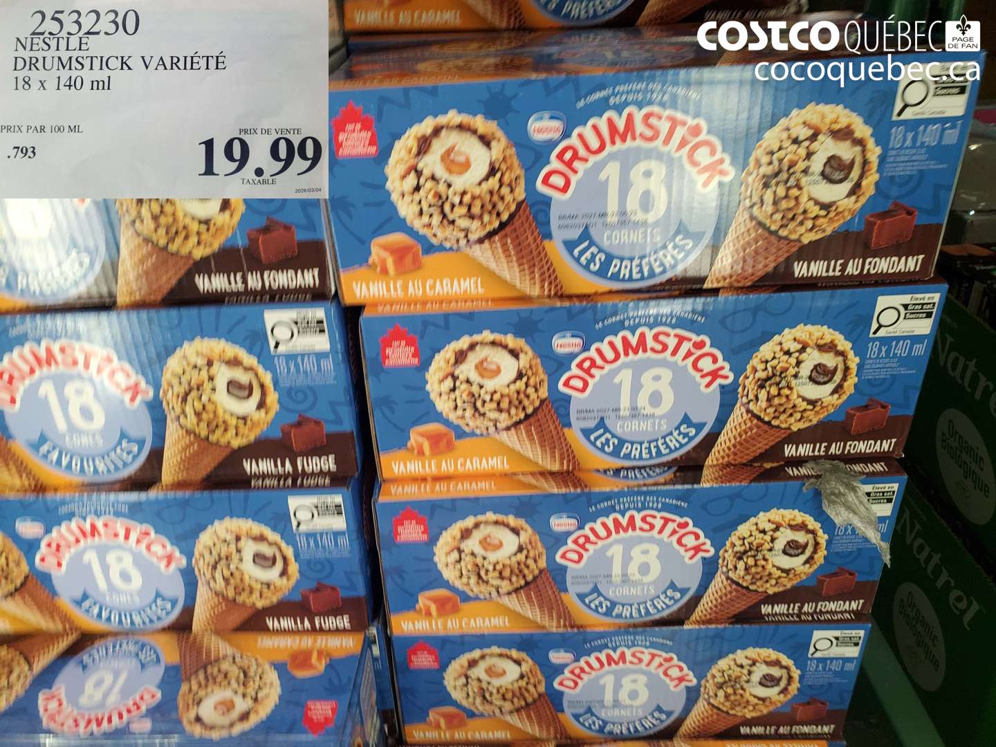 253230 NESTLE DRUMSTICK VARIÉTÉ 18 X 140 ML $19.99