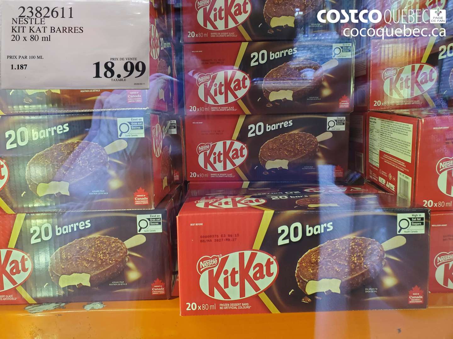 2382611 NESTLE KIT KAT BARRES 20 x 80 ml $18.99