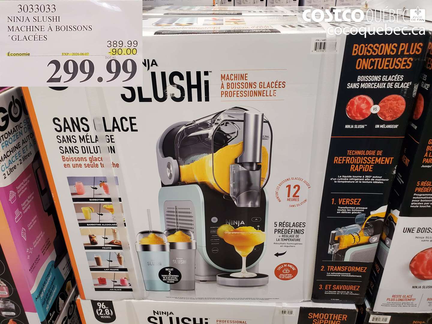3033033 NINJA SLUSHI MACHINE À BOISSONS ($90.00 INSTANT SAVINGS EXPIRES ON 2026-06-07) $299.99