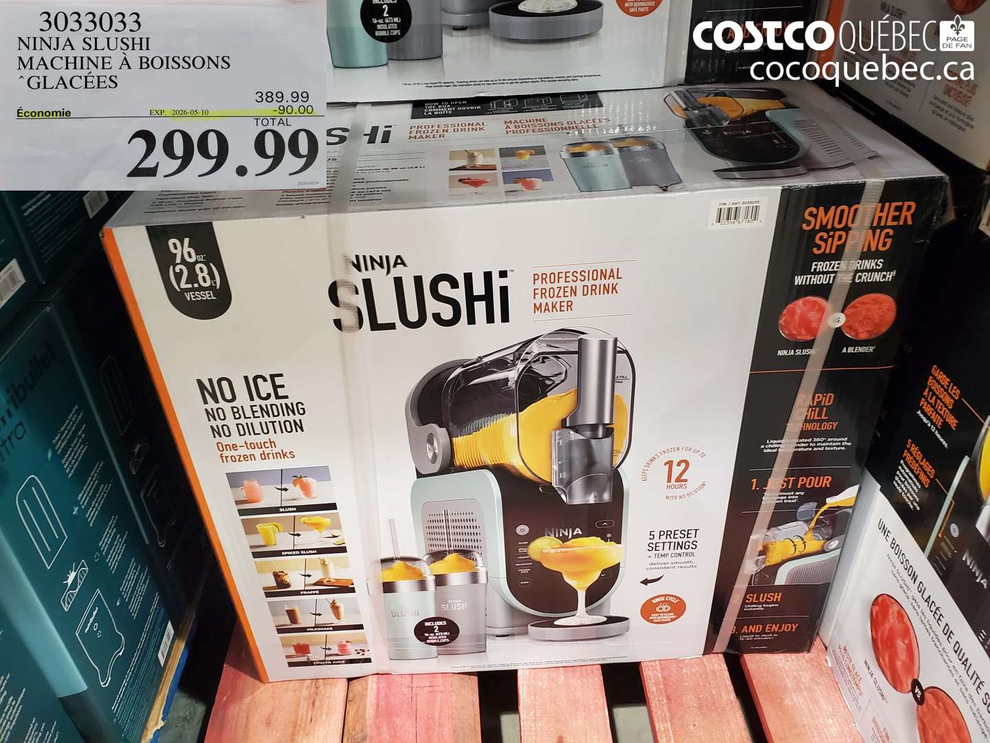 3033033 NINJA SLUSHI MACHINE À BOISSONS GLACÉES ($90.00 INSTANT SAVINGS EXPIRES ON 2026-05-10) $299.99