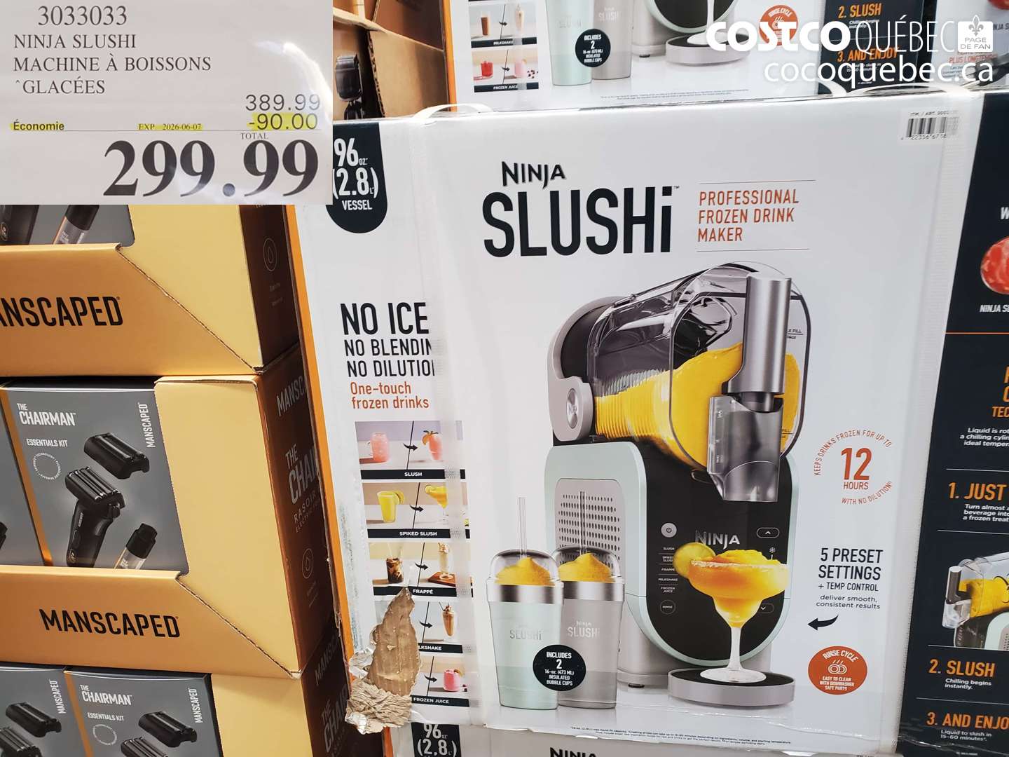 3033033 NINJA SLUSHI MACHINE À BOISSONS GLACÉES ($90.00 INSTANT SAVINGS EXPIRES ON 2026-06-07) $299.99