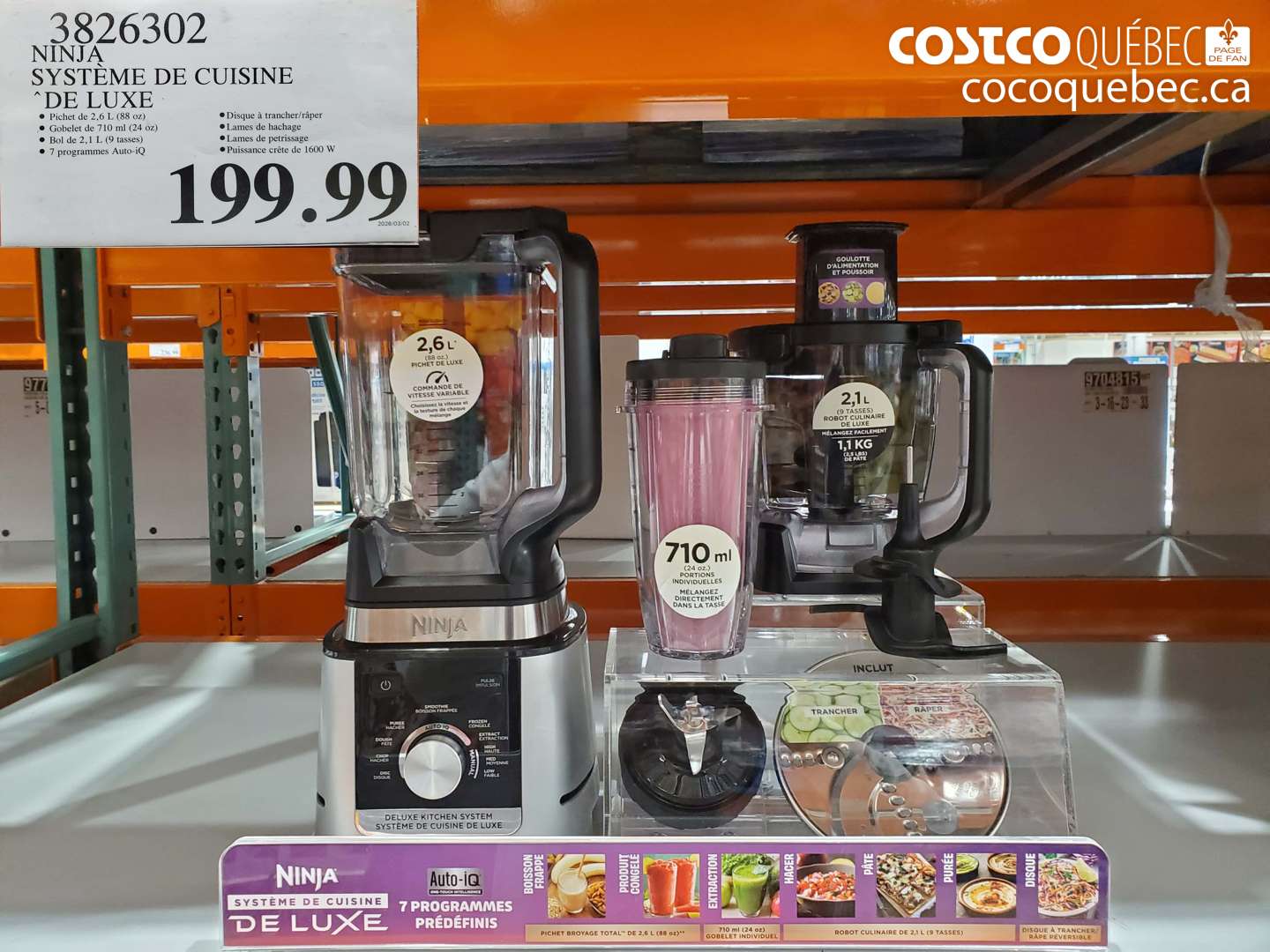 3826302 NINJA SYSTÈME DE CUISINE DE LUXE $199.99
