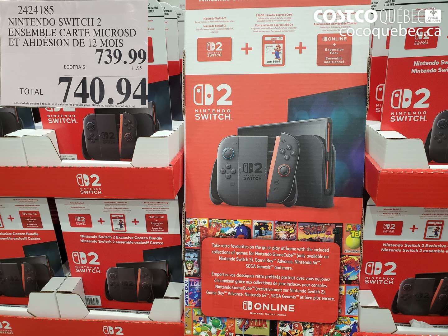 2424185 NINTENDO SWITCH 2 ENSEMBLE CARTE MICROSD ET AHDÉSION DE 12 MOIS $740.94