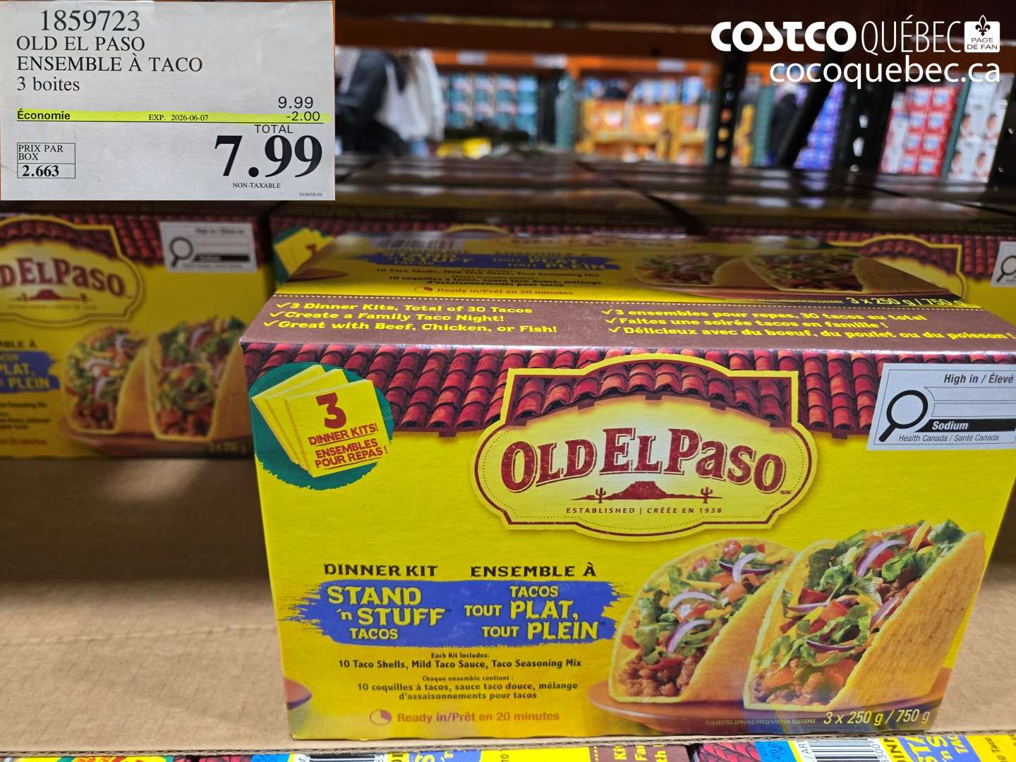 1859723 OLD EL PASO ENSEMBLE À TACO ($2.00 INSTANT SAVINGS EXPIRES ON 2026-06-07) $7.99