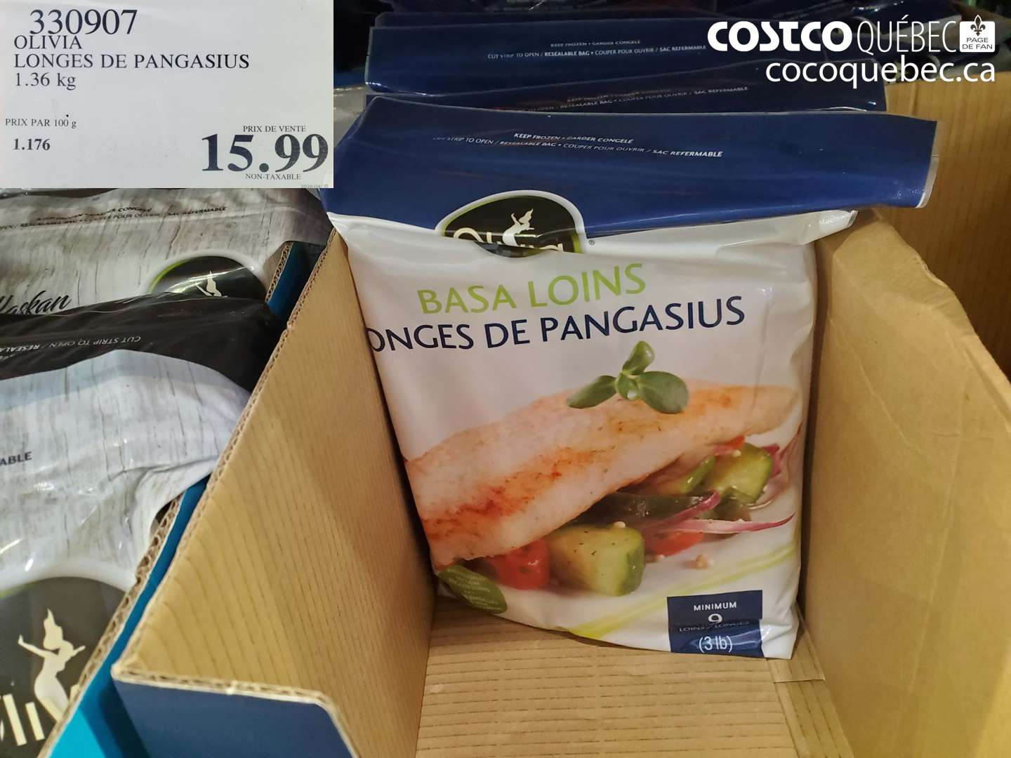 330907 OLIVIA LONGES DE PANGASIUS 1.36 KG $15.99