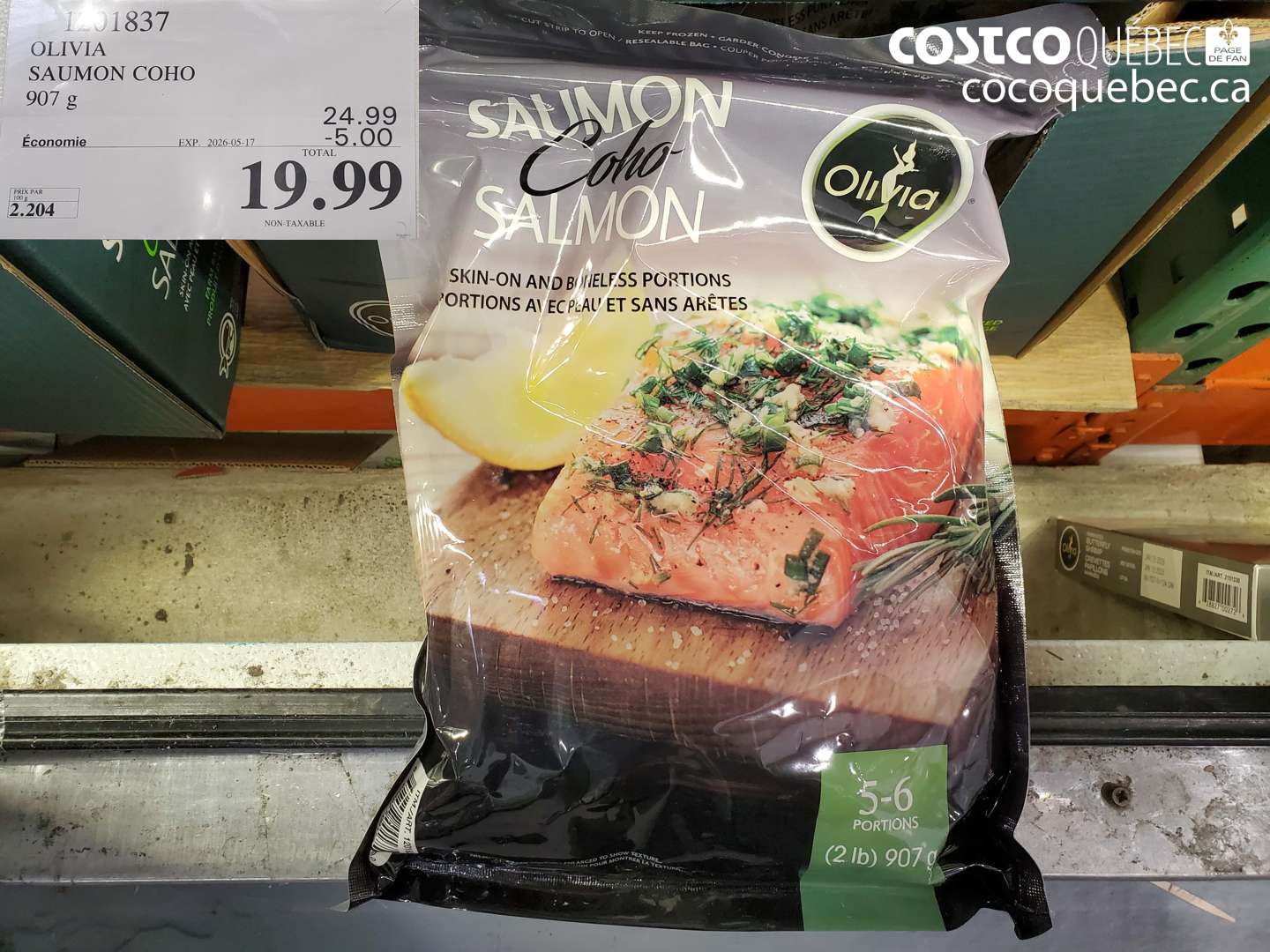 1201837 OLIVIA SAUMON COHO 907 G ($5.00 INSTANT SAVINGS EXPIRES ON 2026-05-17) $19.99