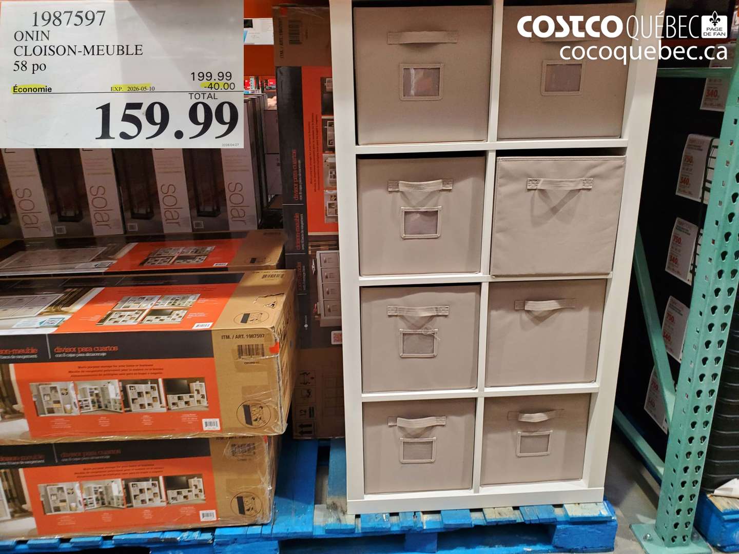 1987597 ONIN CLOISON-MEUBLE 58 PO ($40.00 INSTANT SAVINGS EXPIRES ON 2026-05-10) $159.99