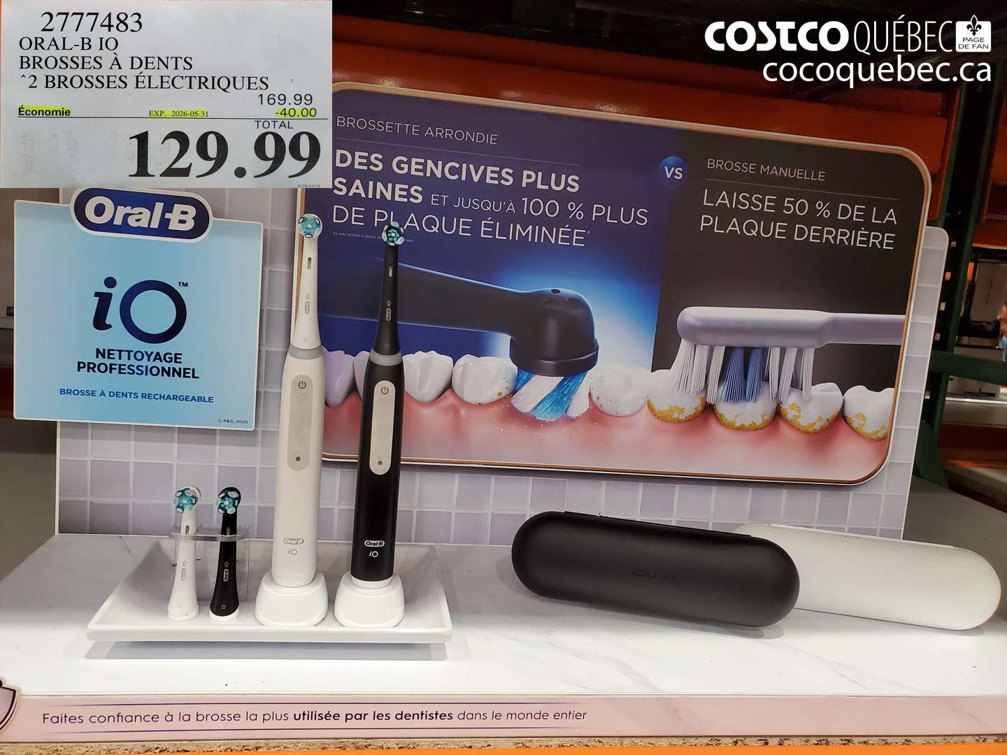 2777483 ORAL-B IO BROSSES À DENTS ($40.00 INSTANT SAVINGS EXPIRES ON 2026-05-31) $129.99