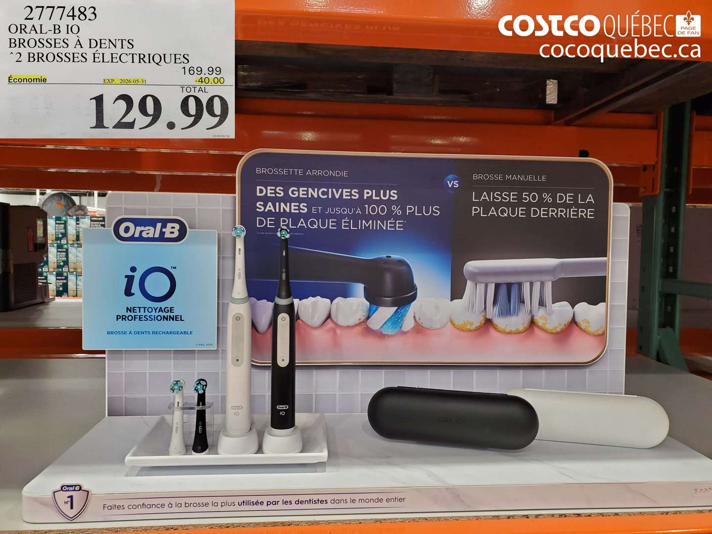 2777483 ORAL-B IO BROSSES À DENTS ($40.00 INSTANT SAVINGS EXPIRES ON 2026-05-31) $129.99