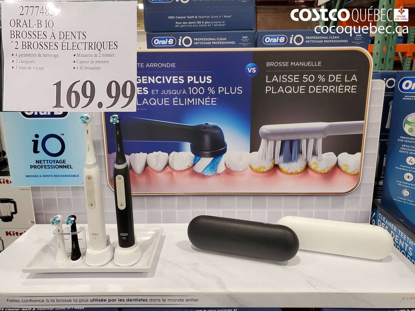 2777483 ORAL-B IO BROSSES À DENTS 2 BROSSES ÉLECTRIQUES $169.99