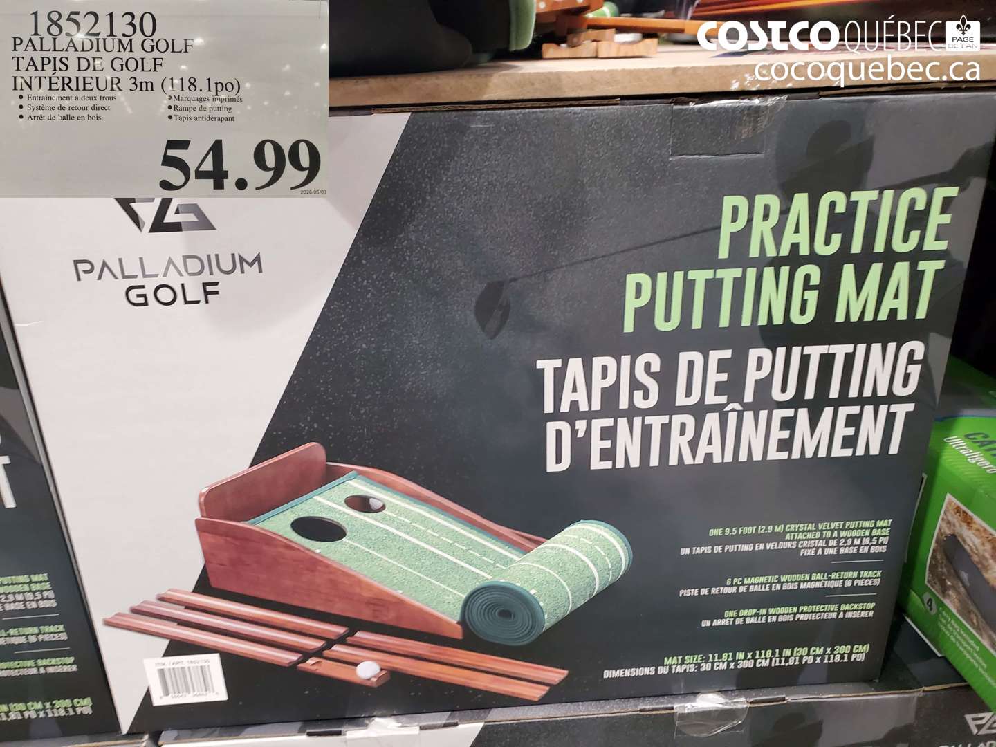 1852130 PALLADIUM GOLF TAPIS DE GOLF INTÉRIEUR 3M (118.1PO) $54.99