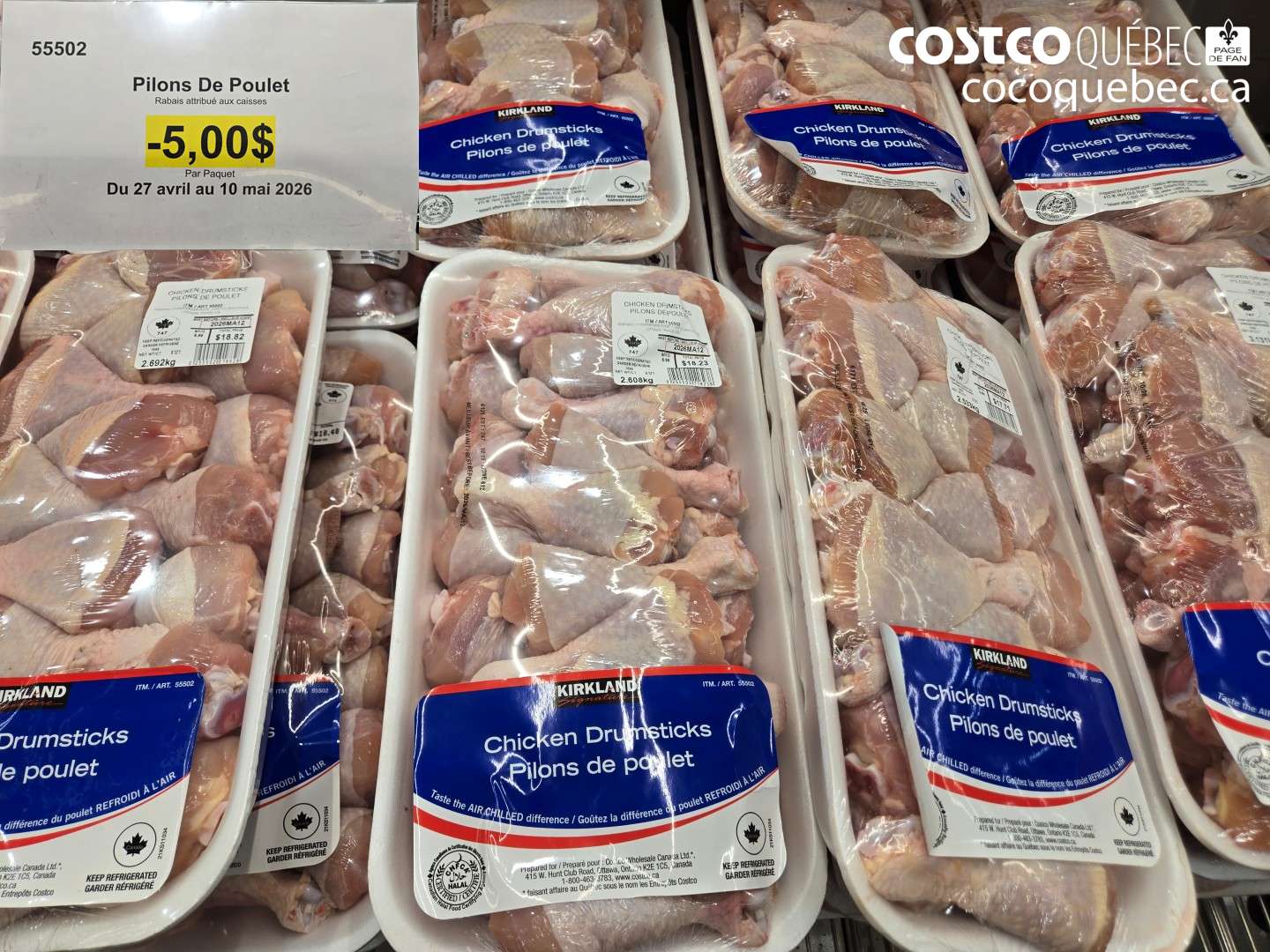 55502 PILONS DE POULET ($5.00 INSTANT SAVINGS EXPIRES ON 2026-05-10)