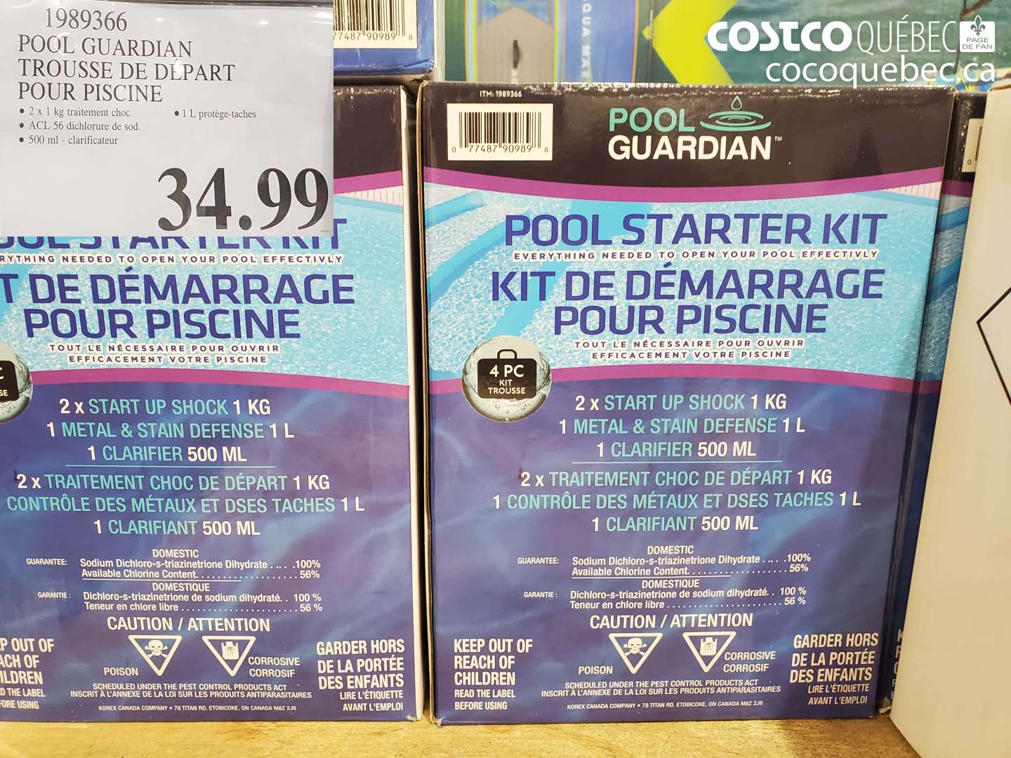 1989366 POCL GUARDIAN TROUSSE DE DÉPART POUR PISCINE $34.99