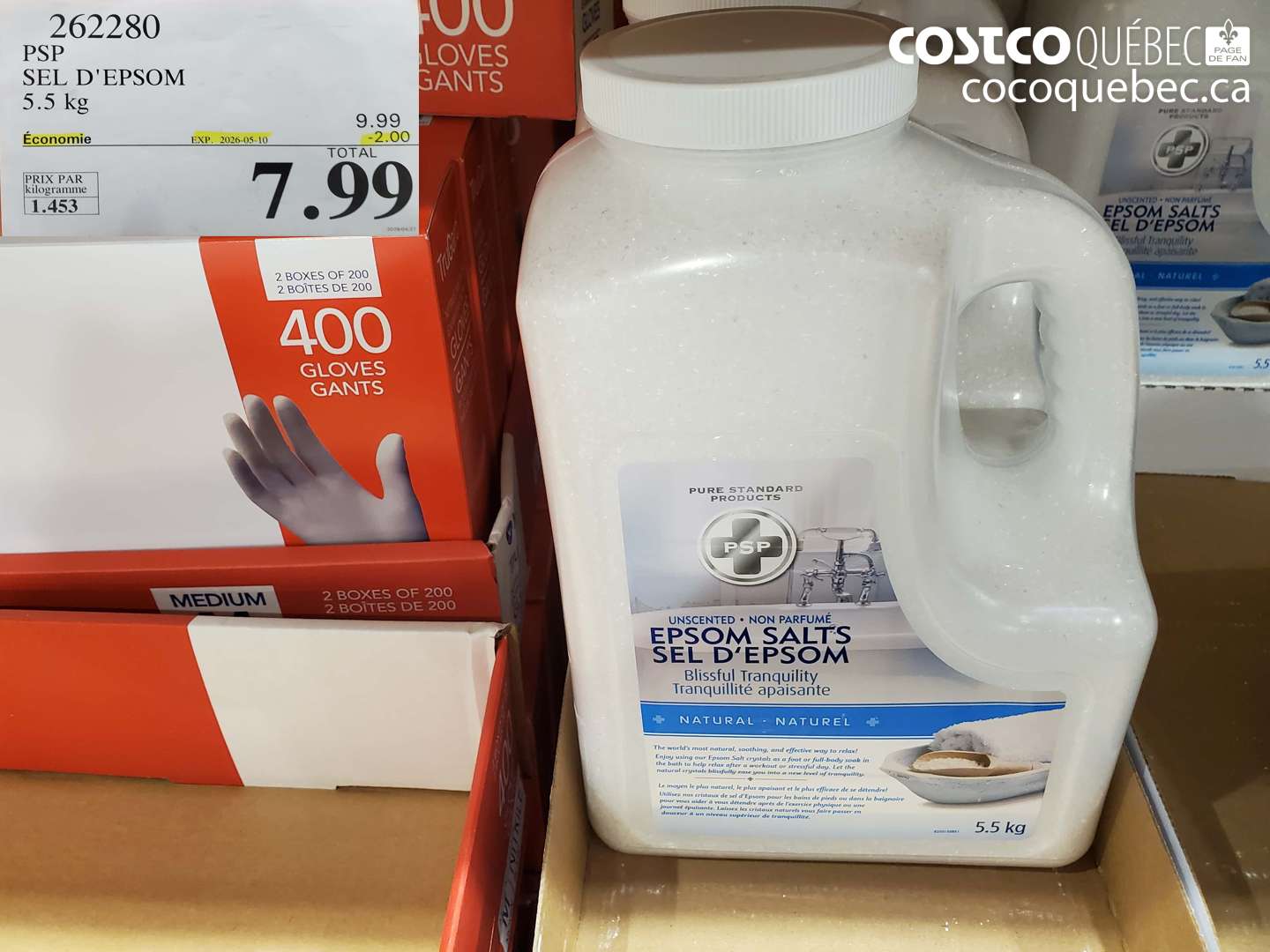 262280 PSP SEL D'EPSOM 5.5 KG ($2.00 INSTANT SAVINGS EXPIRES ON 2026-05-10) $7.99