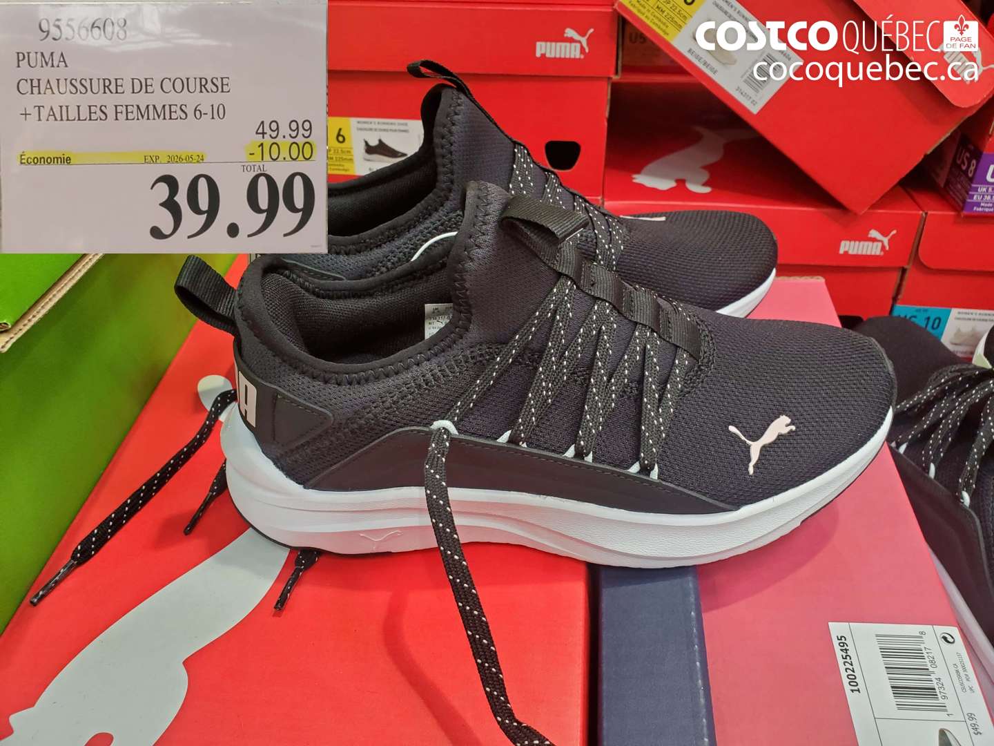 9556608 PUMA CHAUSSURE DE COURSE + TAILLES FEMMES 6-10 ($10.00 INSTANT SAVINGS EXPIRES ON 2026-05-24) $39.99