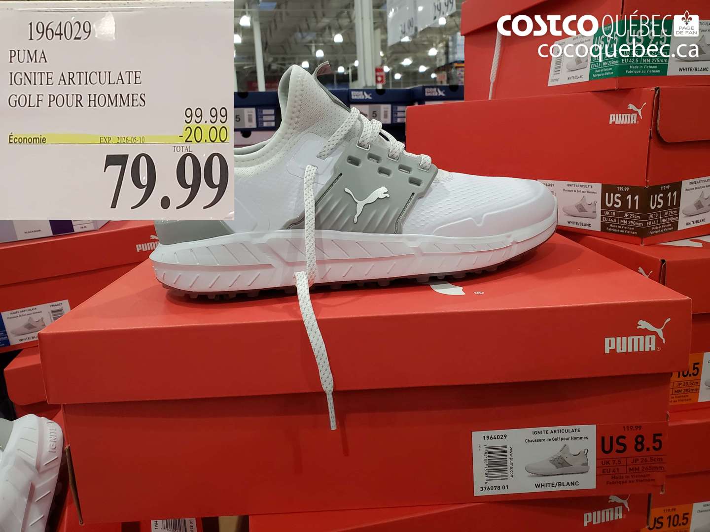 1964029 PUMA IGNITE ARTICULATE GOLF POUR HOMMES ($20.00 INSTANT SAVINGS EXPIRES ON 2026-05-10) $79.99