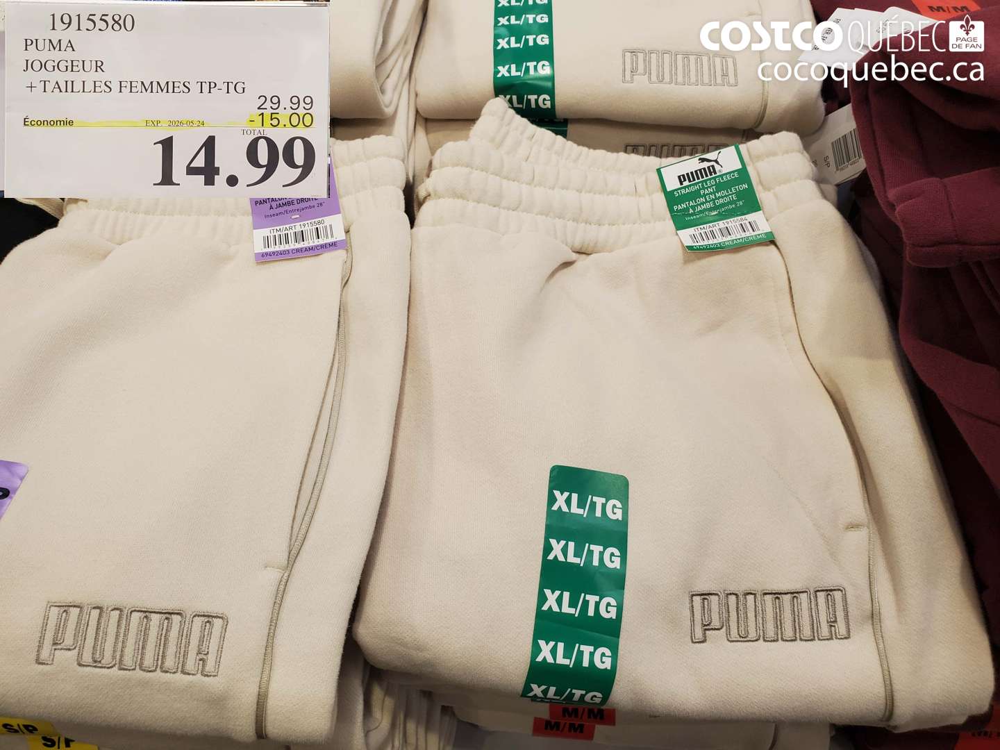 1915580 PUMA JOGGEUR + TAILLES FEMMES TP-TG ($15.00 INSTANT SAVINGS EXPIRES ON 2026-05-24) $14.99
