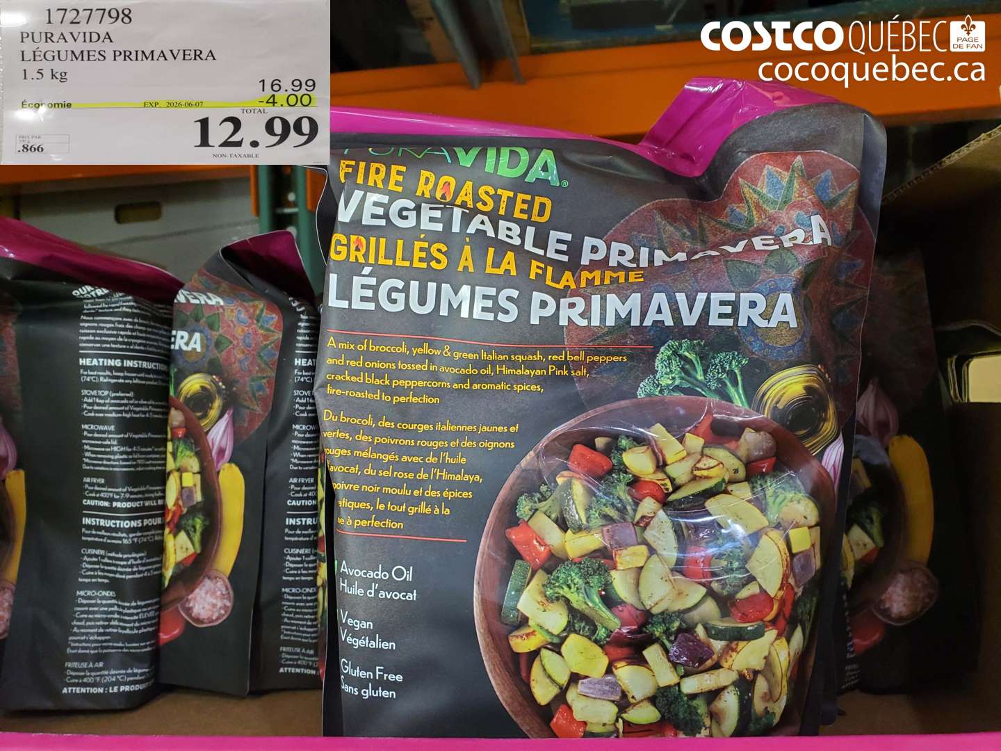 1727798 PURA VIDA LÉGUMES PRIMAVERA 1.5 KG ($4.00 INSTANT SAVINGS EXPIRES ON 2026-06-07) $12.99