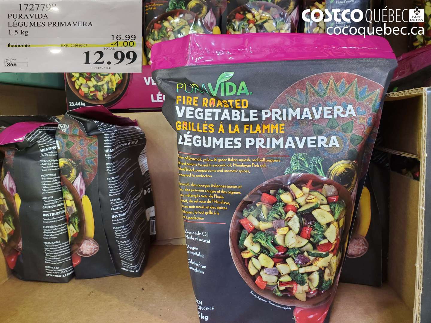 1727798 PURA VIDA LÉGUMES PRIMAVERA 1.5 KG ($4.00 INSTANT SAVINGS EXPIRES ON 2026-06-07) $12.99