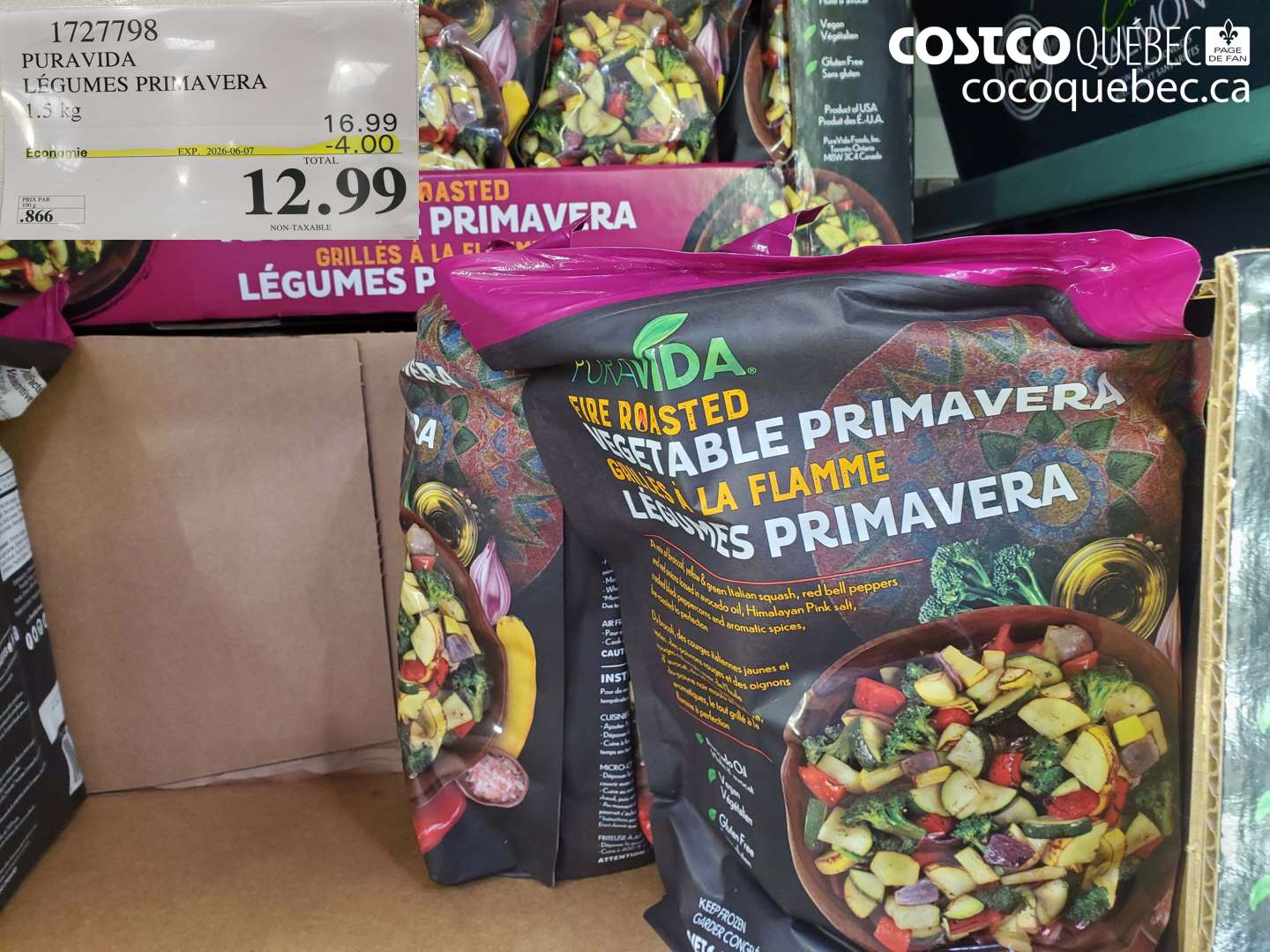 1727798 PURA VIDA LÉGUMES PRIMAVERA 1.5 kg ($4.00 INSTANT SAVINGS EXPIRES ON 2026-06-07) $12.99