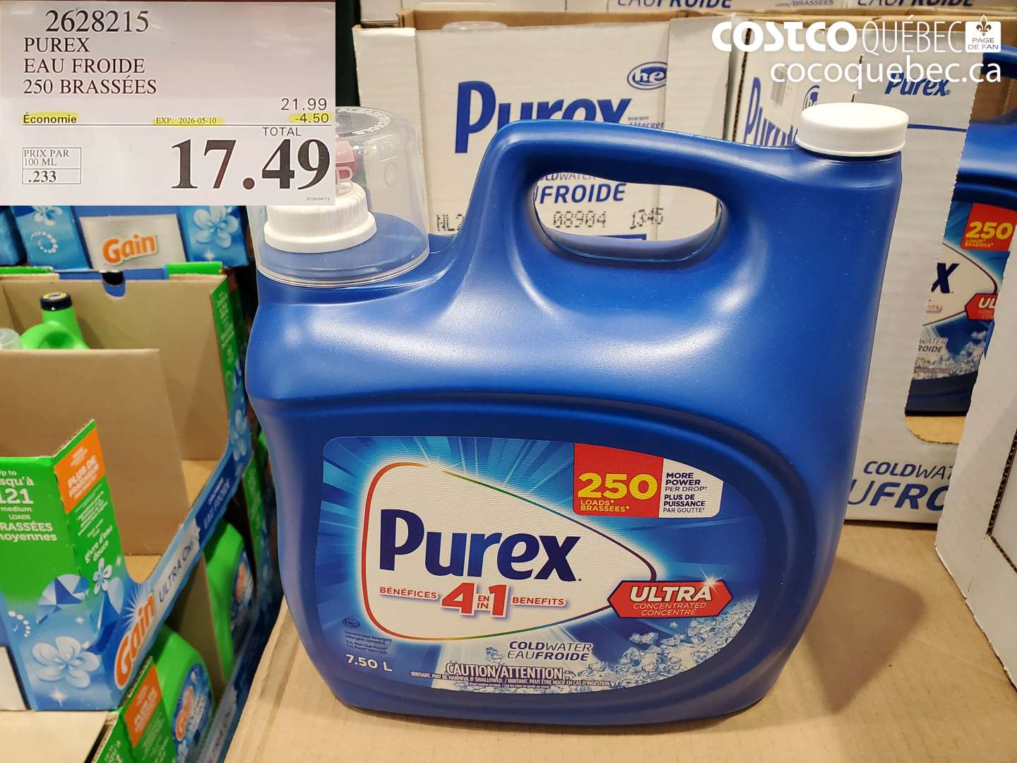 2628215 PUREX EAU FROIDE 250 BRASSÉES ($4.50 INSTANT SAVINGS EXPIRES ON 2026-05-10) $17.49