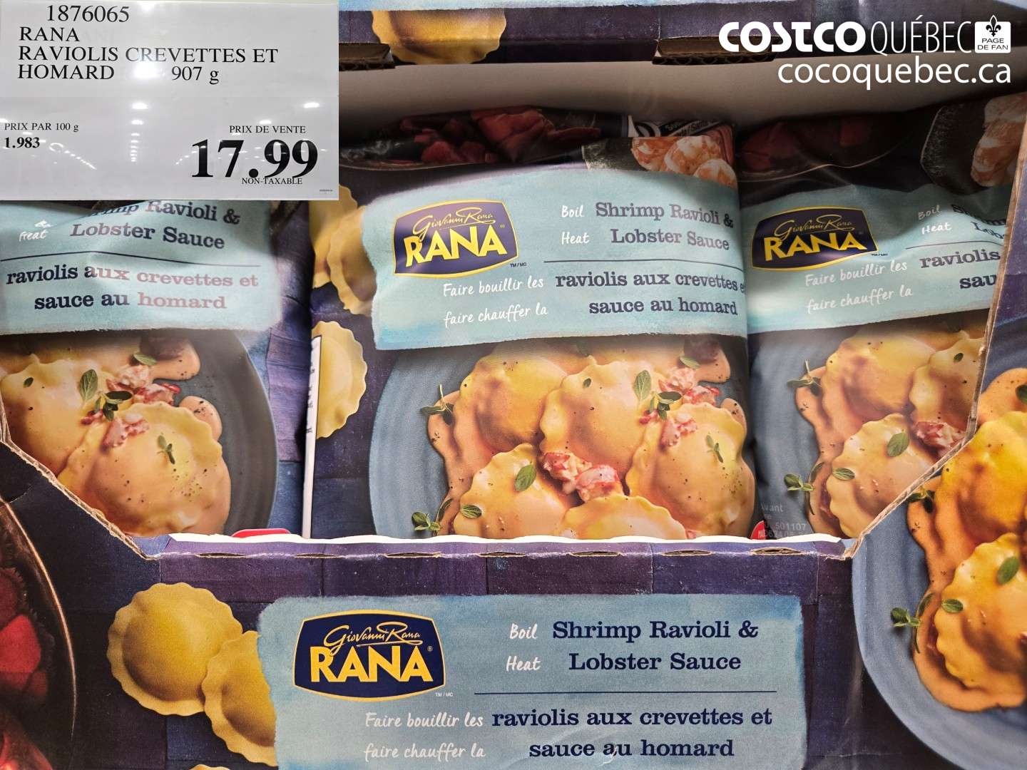 1876065 RANA RAVIOLIS CREVETTES ET HOMARD $17.99