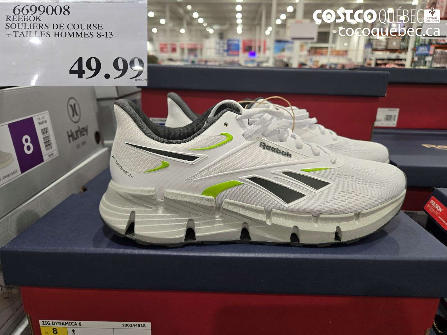6699008 REEBOK SOULIERS DE COURSE TAILLES HOMMES 8-13 $49.99