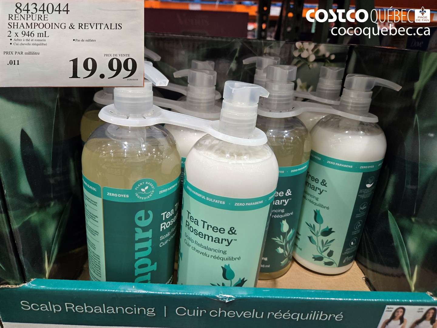 8434044 RENPURE SHAMPOOING & REVITALIS $19.99