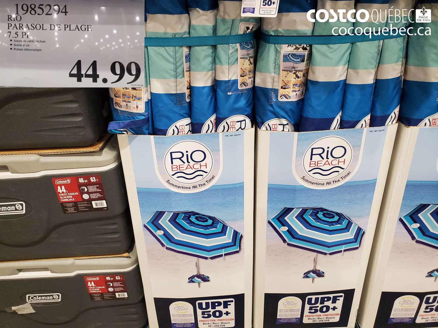 1985294 RIO PARASOL DE PLAGE 7.5 PI $44.99