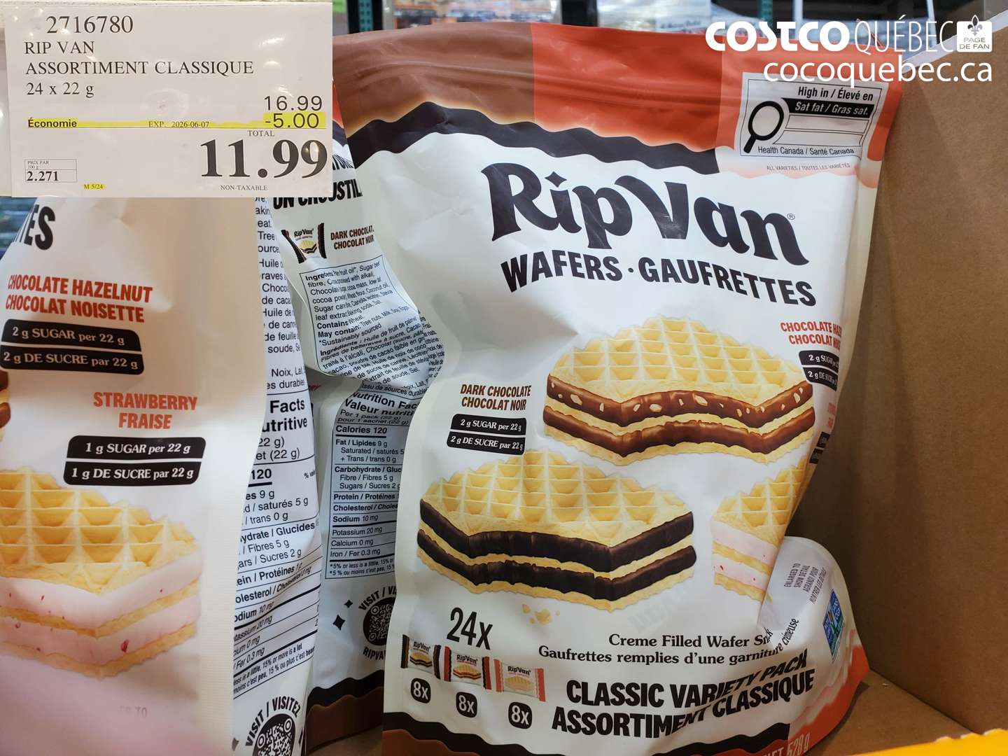 2716780 RIP VAN ASSORTIMENT CLASSIQUE 24 X 22 G ($5.00 INSTANT SAVINGS EXPIRES ON 2026-06-07) $11.99