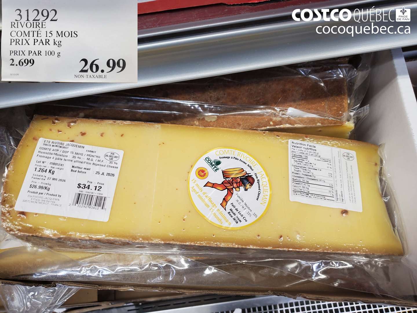 31292 RIVOIRE COMTÉ 15 MOIS $26.99