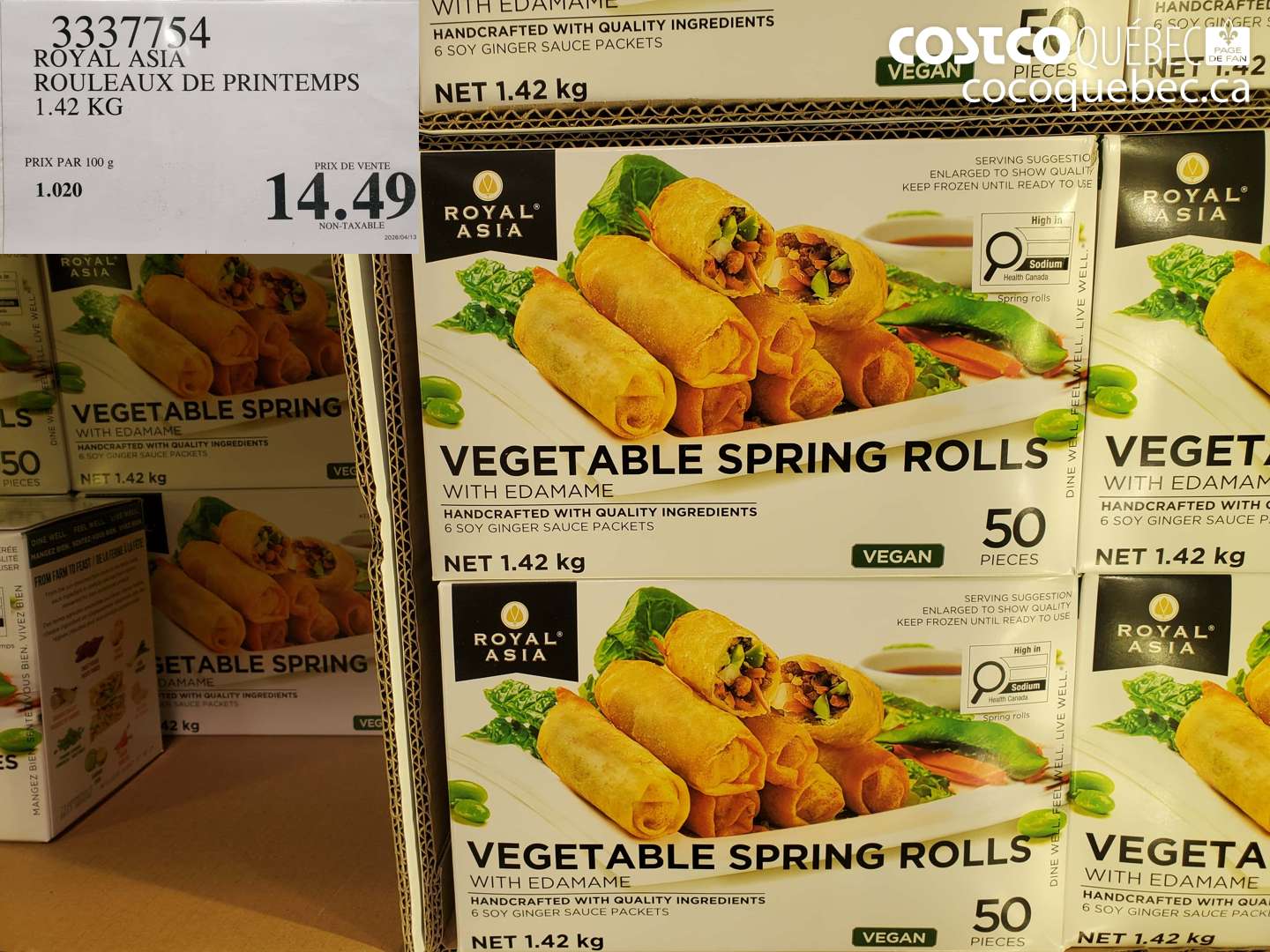 3337754 ROYAL ASIA ROULEAUX DE PRINTEMPS 1.42 KG $14.49