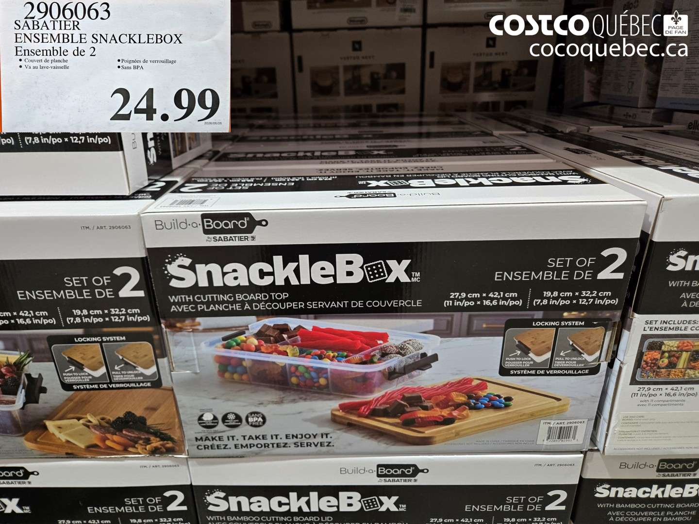 2906063 SABATIER ENSEMBLE SNACKLEBOX $24.99
