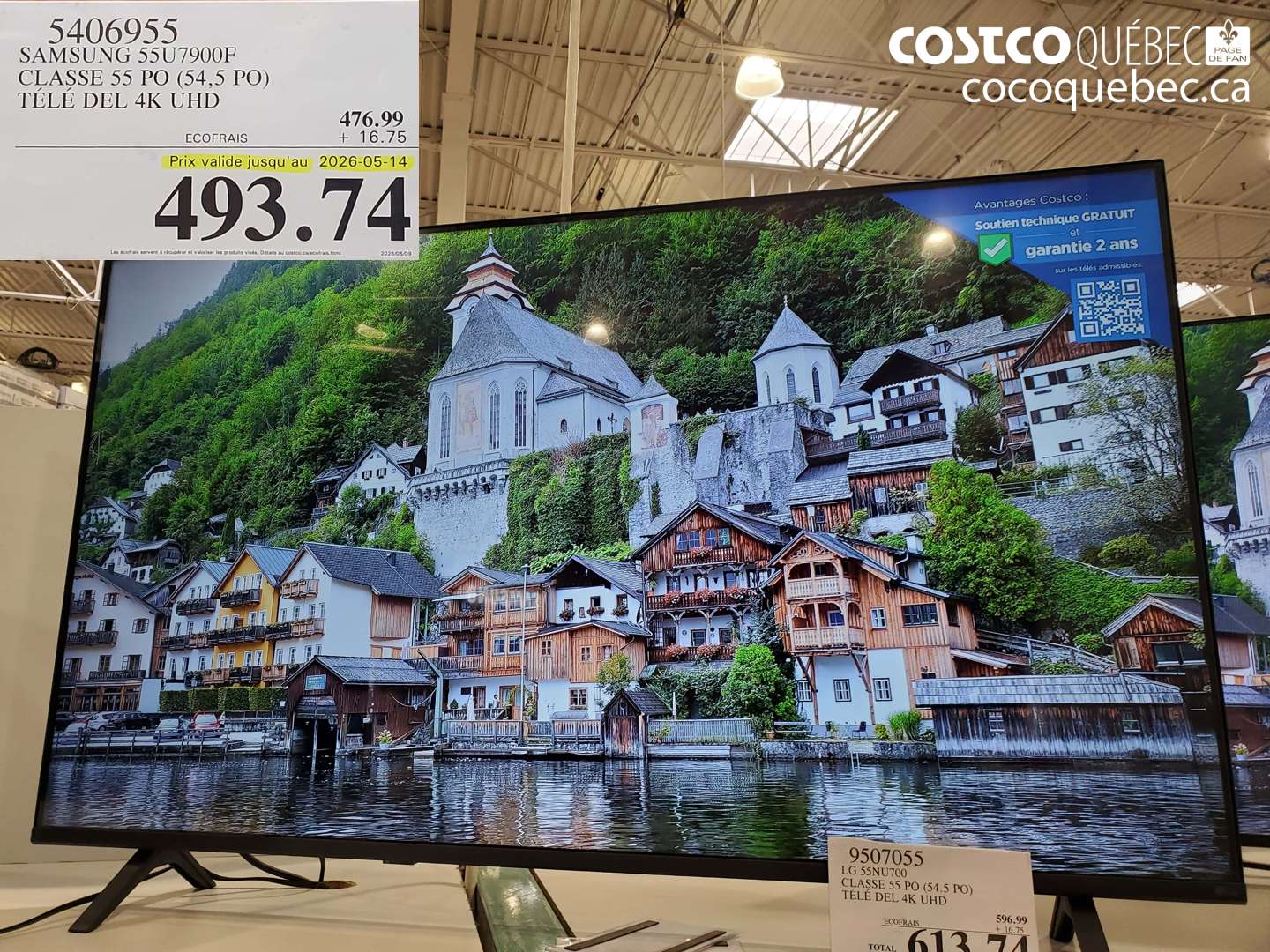 5406955 SAMSUNG 55U7900F CLASSE 55 PO (54.5 PO) TÉLÉ DEL 4K UHD (EXPIRES ON 2026-05-14) $493.74