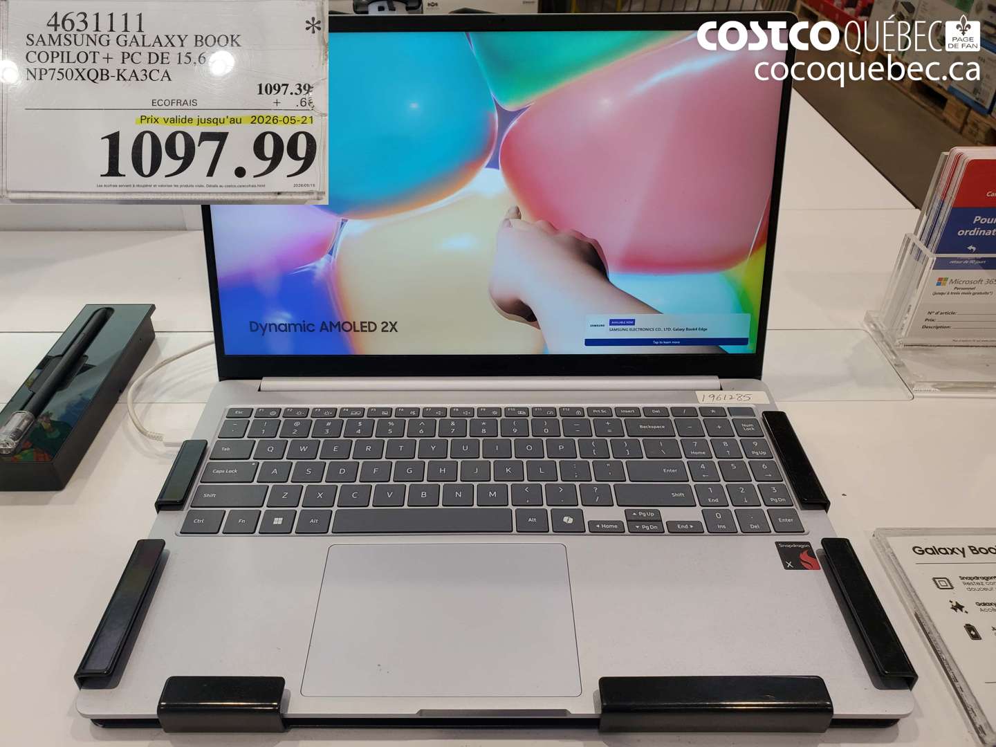 4631111 SAMSUNG GALAXY BOOK COPILOT+ PC DE 15,6 NP750XQB-KA3CA (EXPIRES ON 2026-05-21) $1097.99