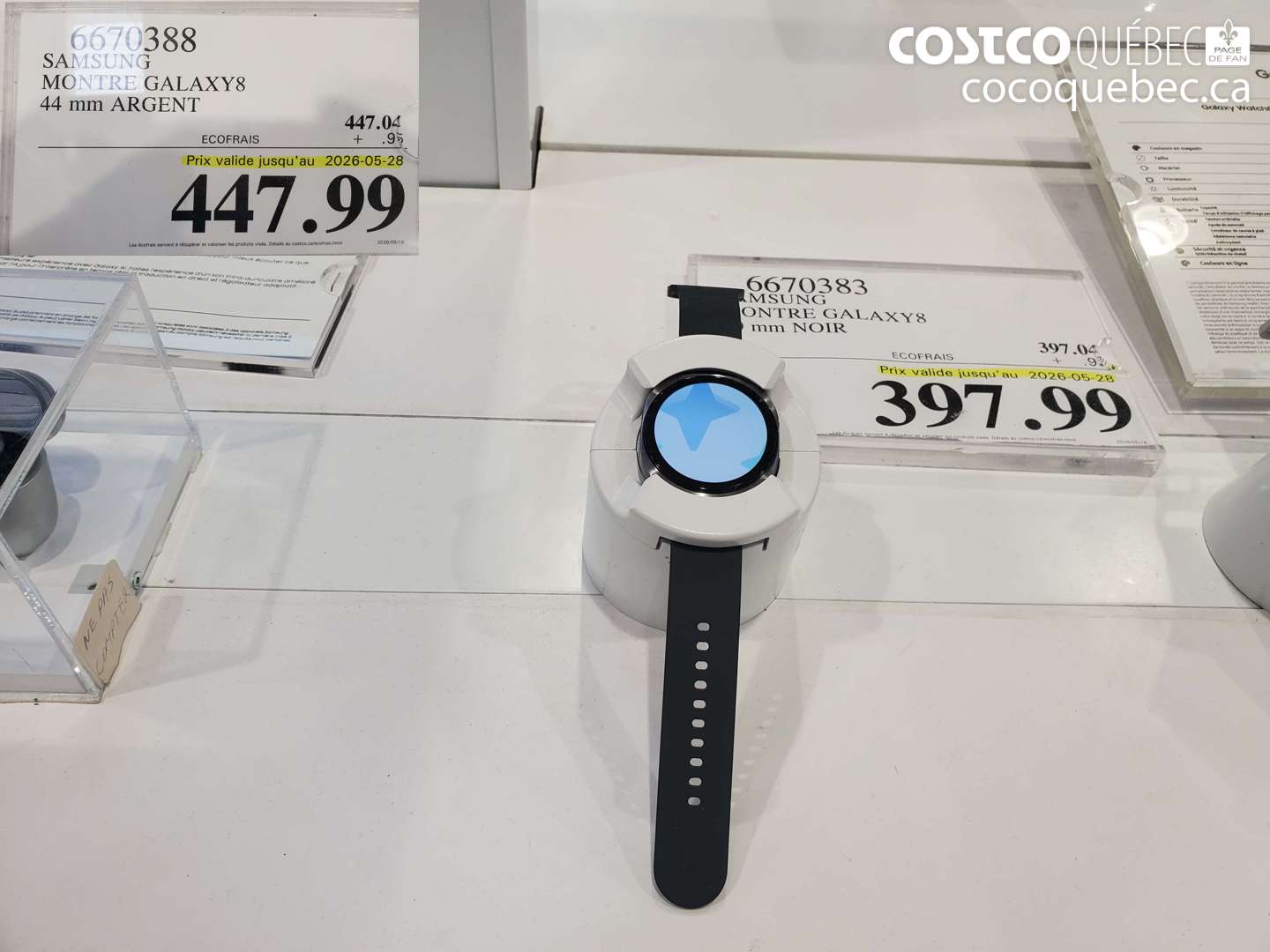 6670388 SAMSUNG MONTRE GALAXY8 44 MM ARGENT (EXPIRES ON 2026-05-28) $447.99