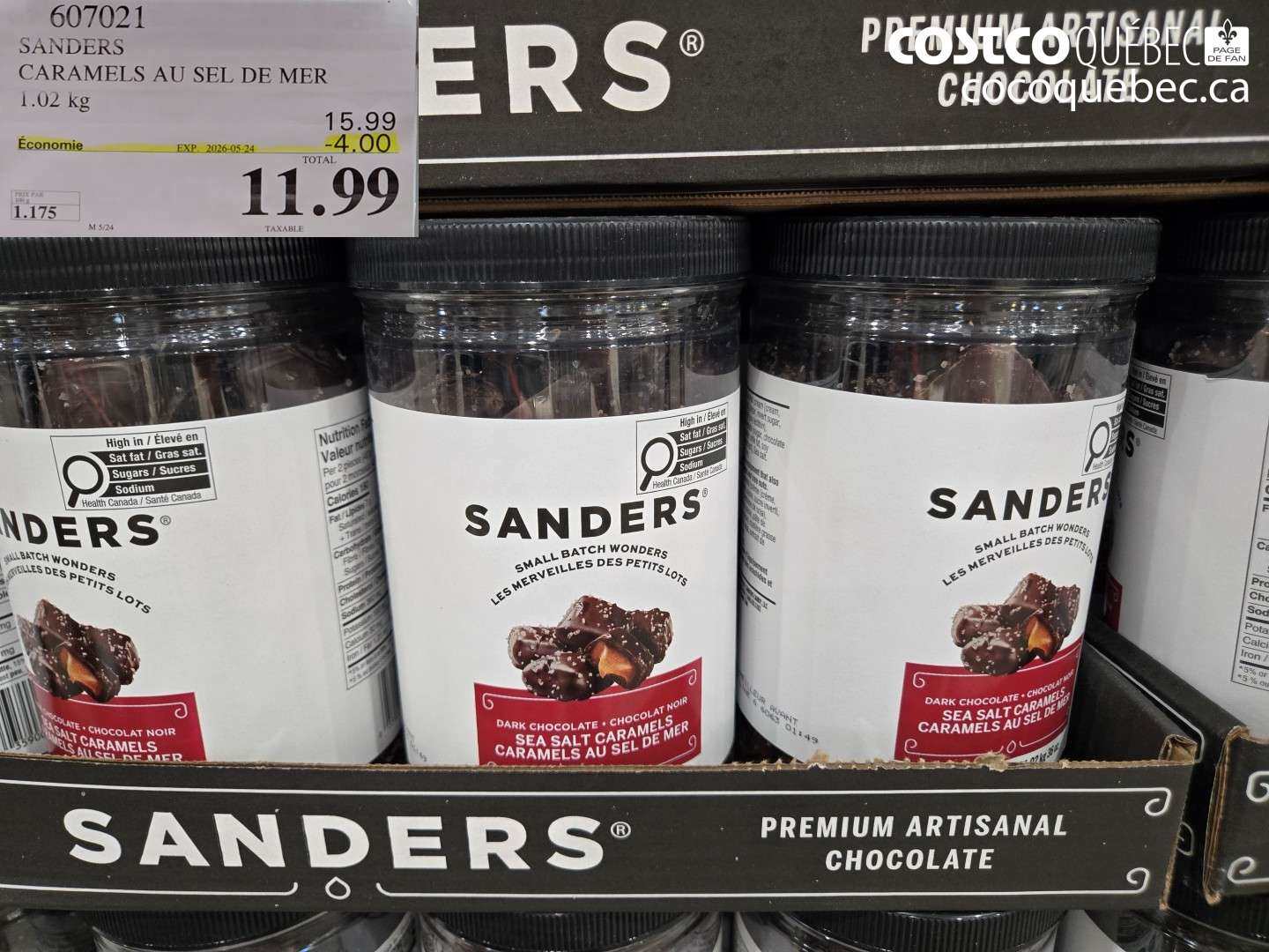 607021 SANDERS CARAMELS AU SEL DE MER ($4.00 INSTANT SAVINGS EXPIRES ON 2026-05-24) $11.99