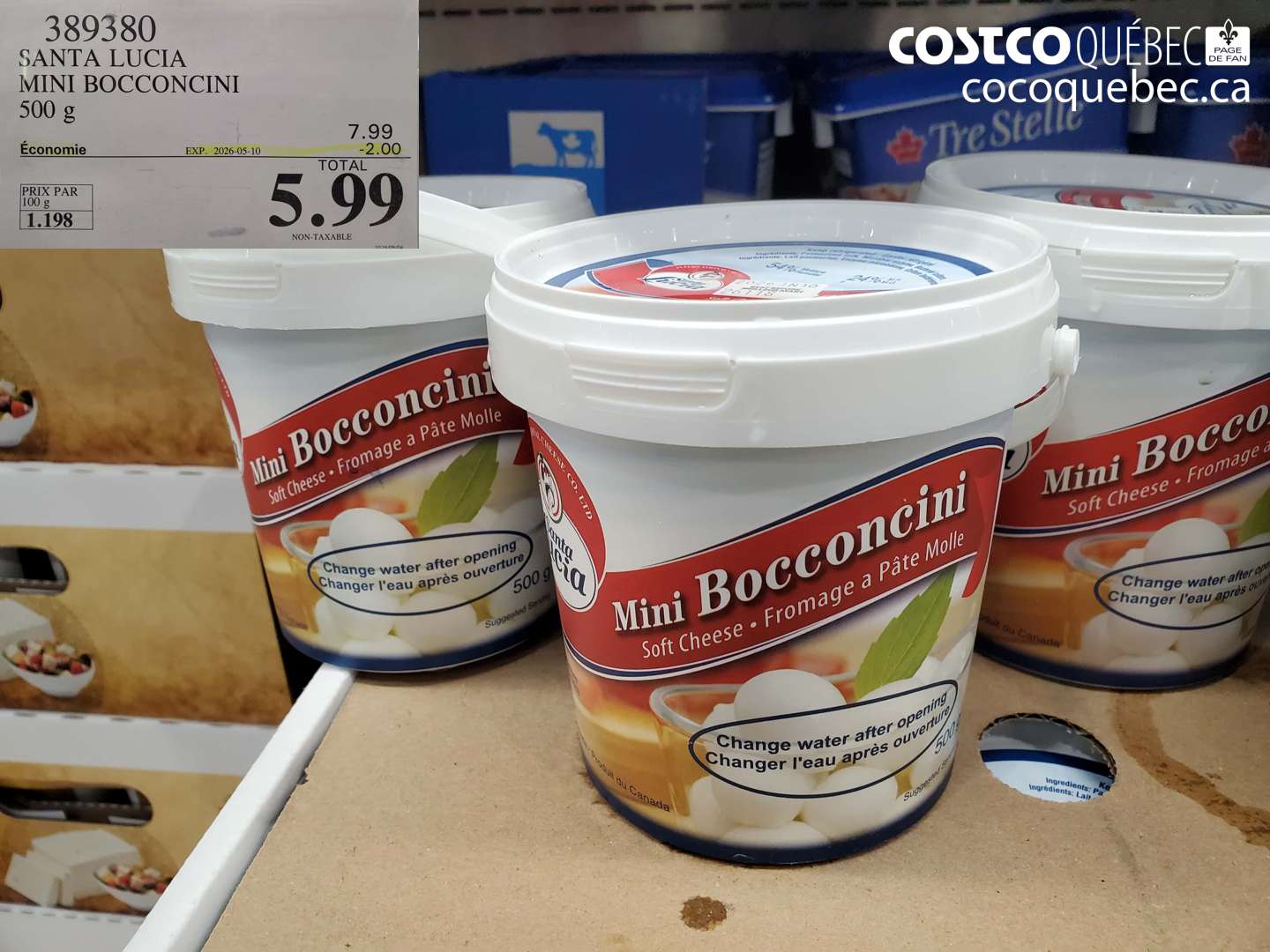 389380 SANTA LUCIA MINI BOCCONCINI 500G ($2.00 INSTANT SAVINGS EXPIRES ON 2026-05-10) $5.99