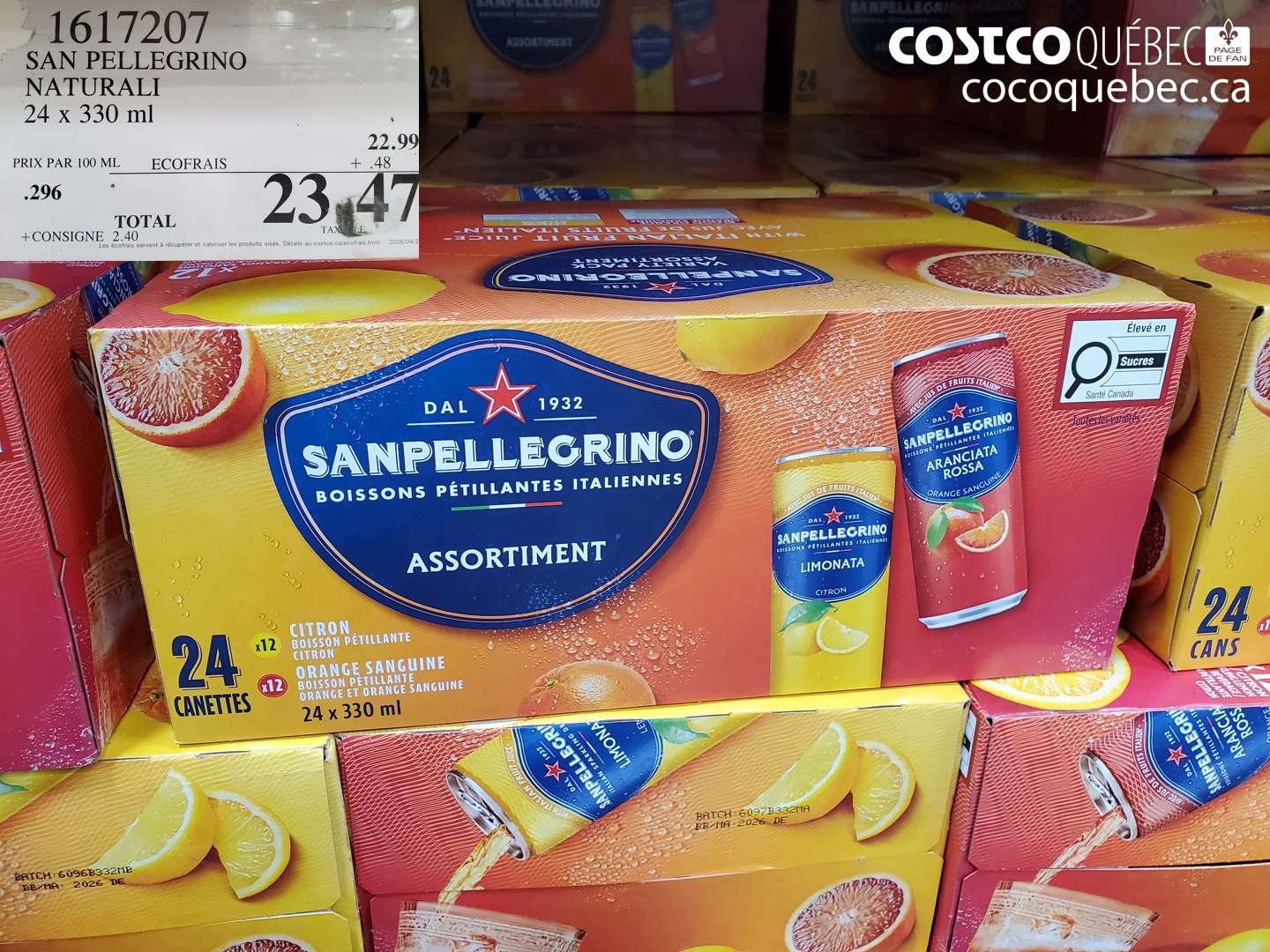 1617207 SAN PELLEGRINO NATURALI 24 X 330 ML $23.47