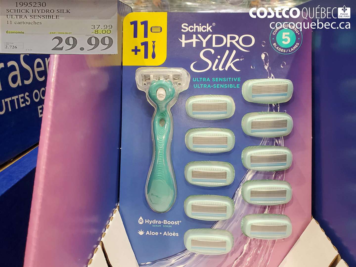 1995230 SCHICK HYDRO SILK ULTRA SENSIBLE ($8.00 INSTANT SAVINGS EXPIRES ON 2026-06-07) $29.99