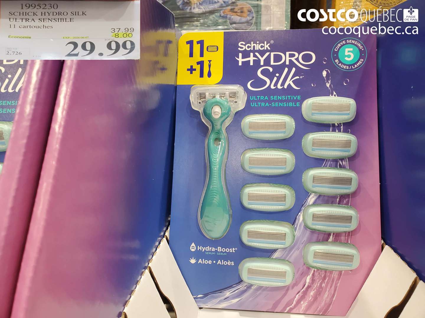 1995230 SCHICK HYDRO SILK ULTRA SENSIBLE ($8.00 INSTANT SAVINGS EXPIRES ON 2026-06-07) $29.99