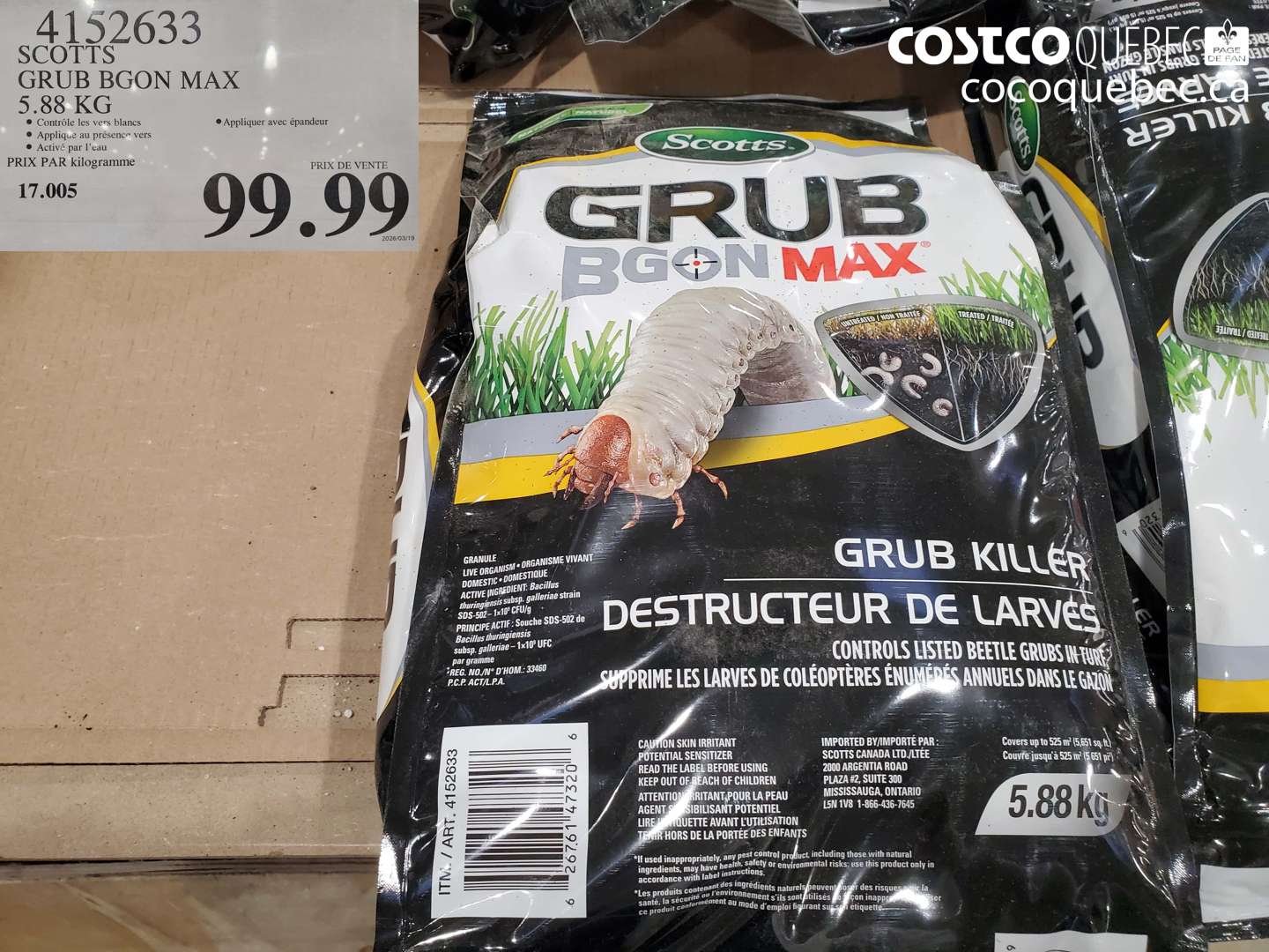 4152633 SCOTTS GRUB BGON MAX 5.88 KG $99.99